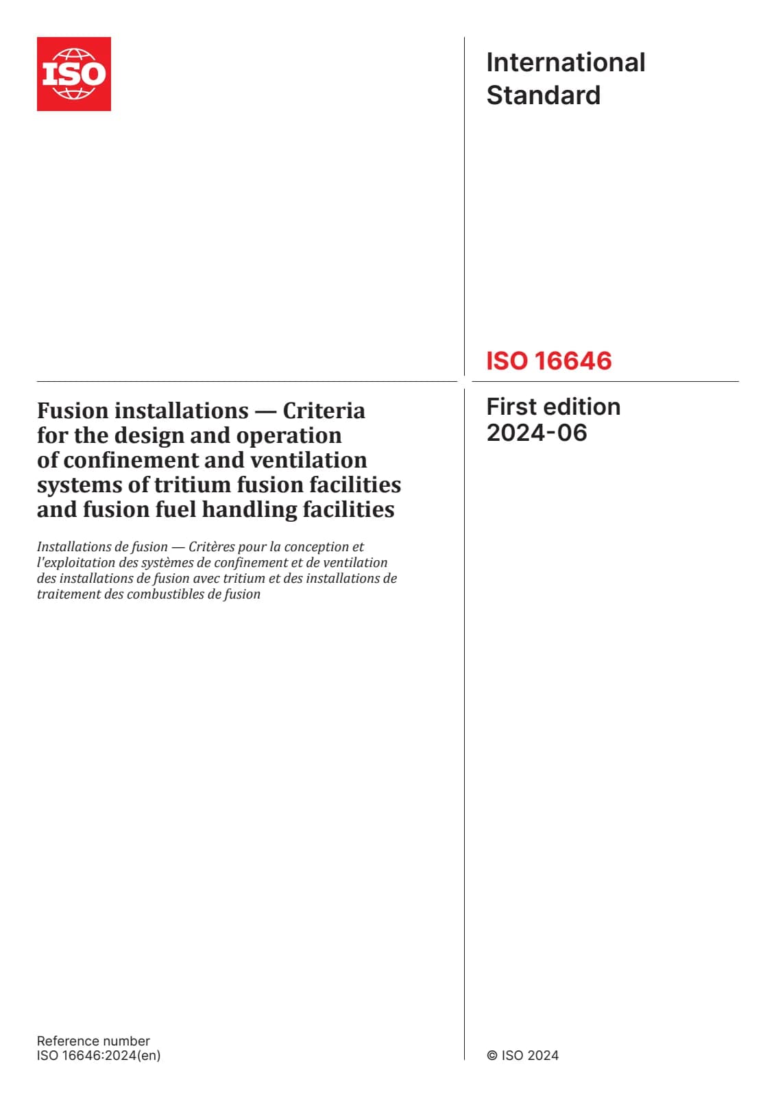 Первая страница стандарта ISO 16646:2024