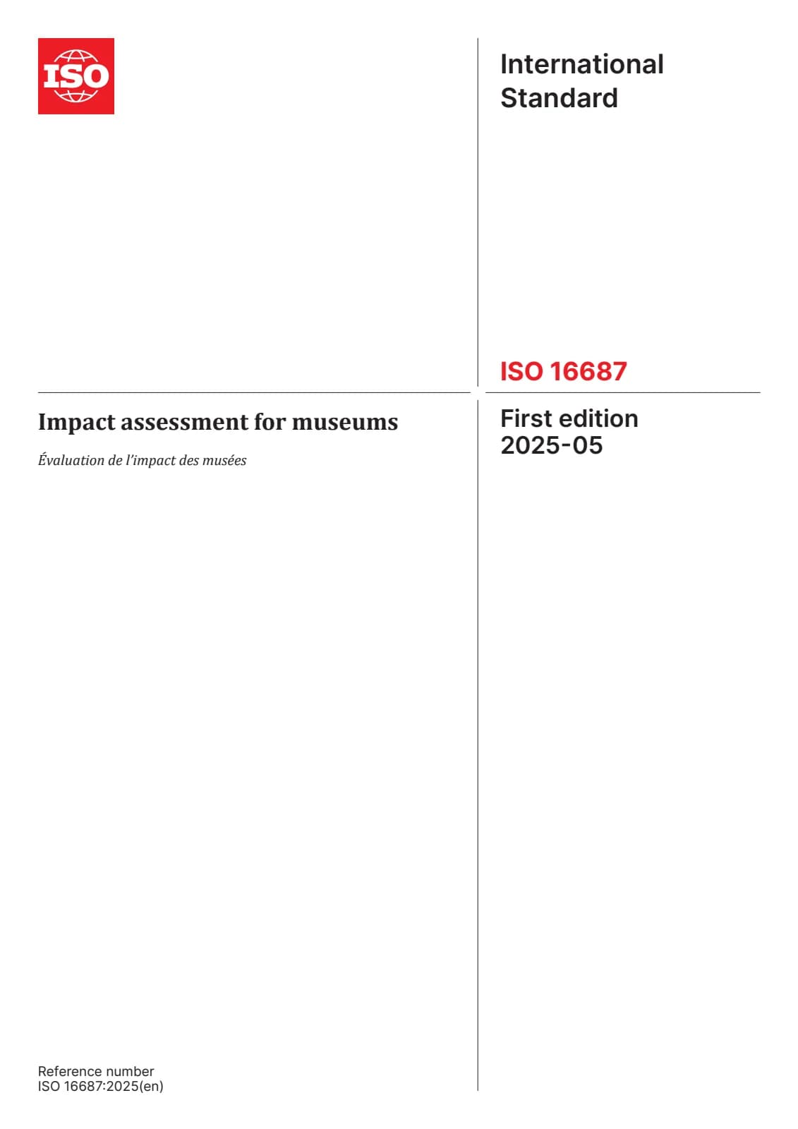 Первая страница стандарта ISO 16687:2025