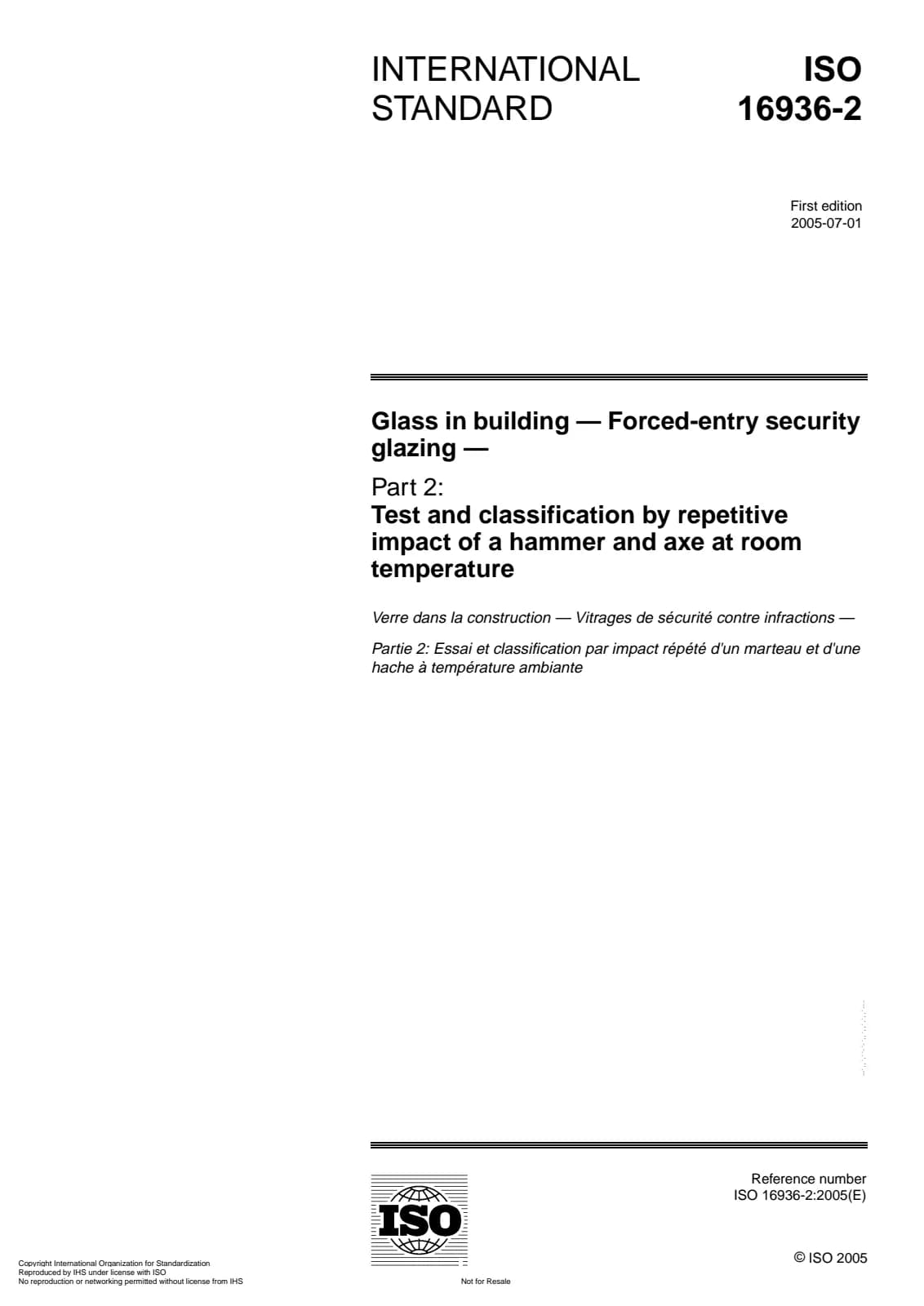 Первая страница стандарта ISO 16936-2:2005