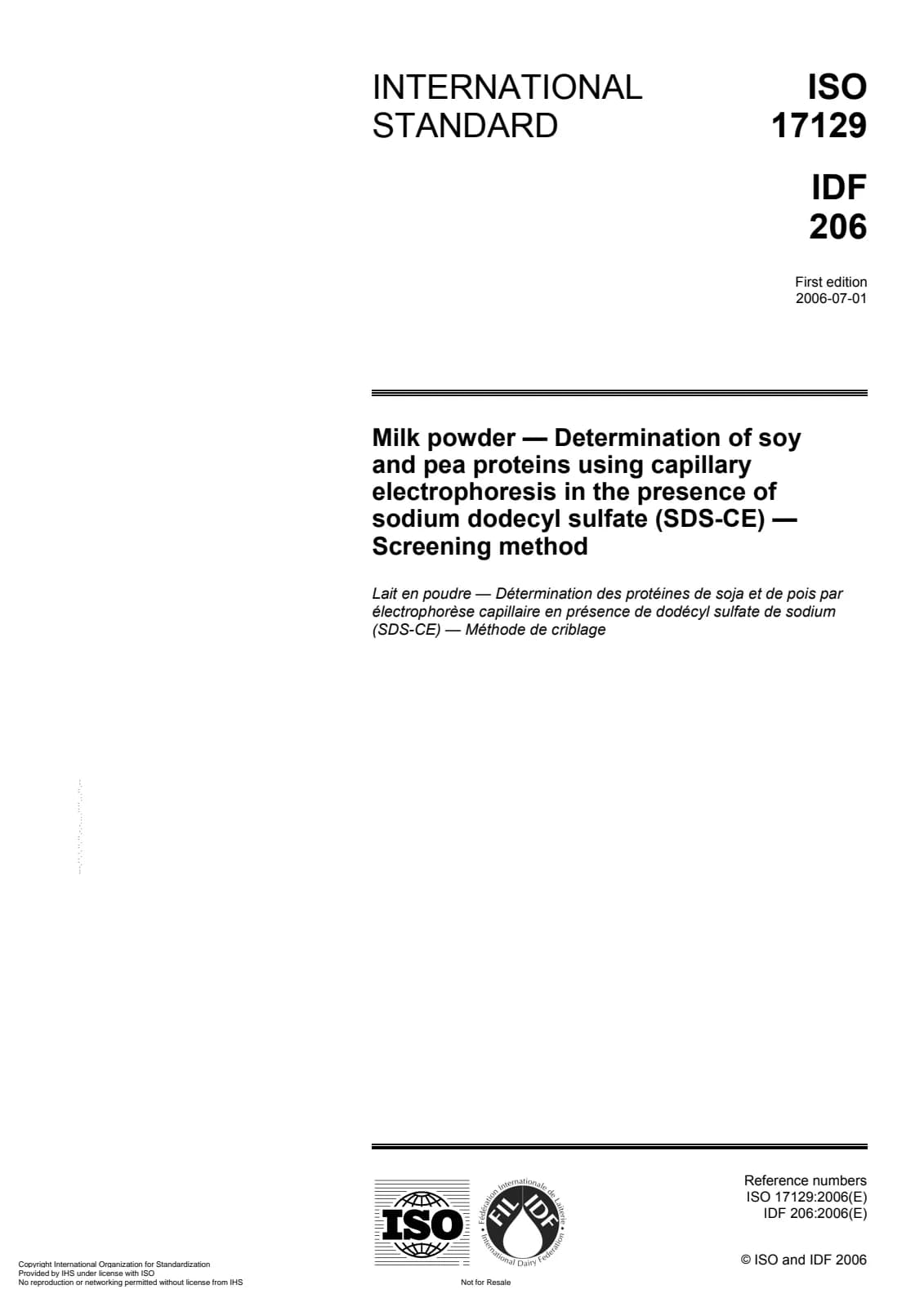 Первая страница стандарта ISO 17129:2006