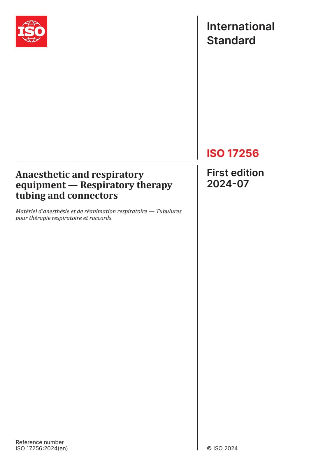 Первая страница стандарта ISO 17256:2024