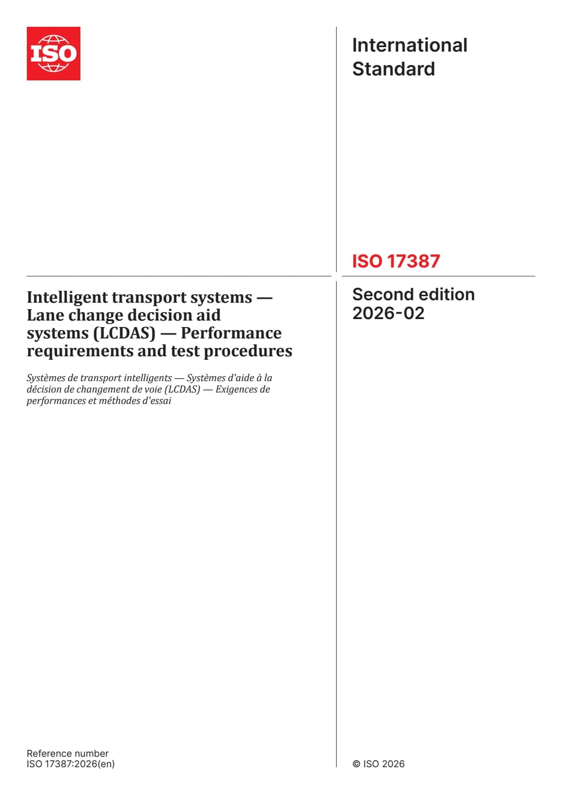 Первая страница стандарта ISO 17387:2026