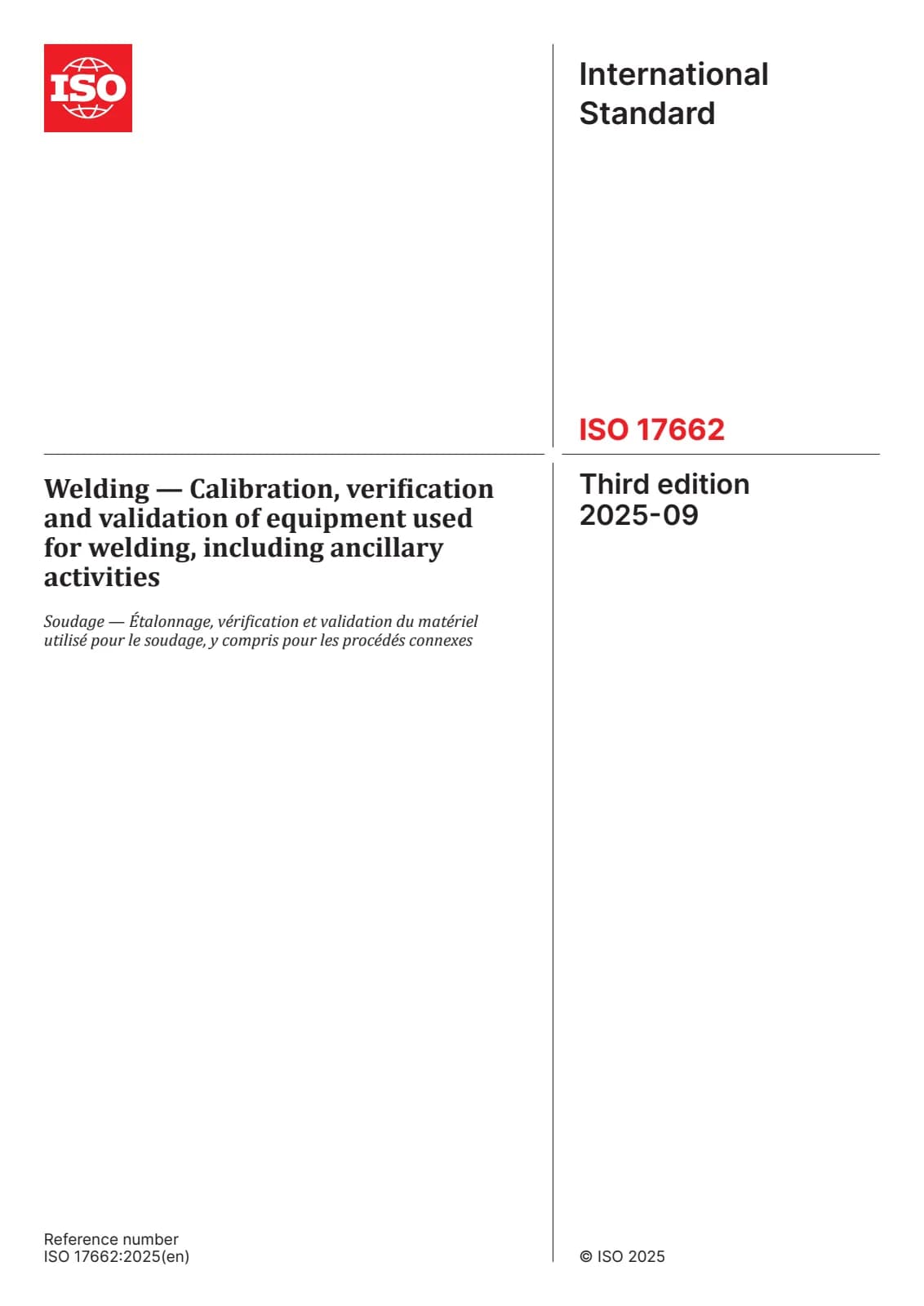 Первая страница стандарта ISO 17662:2025