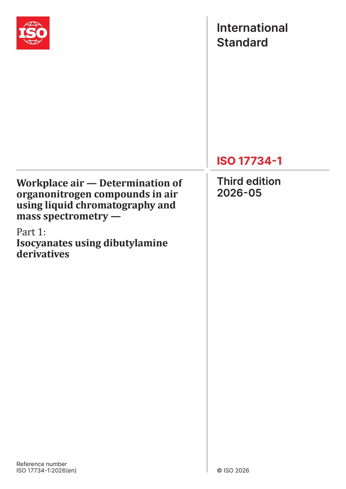 Первая страница стандарта ISO 17734-1:2026