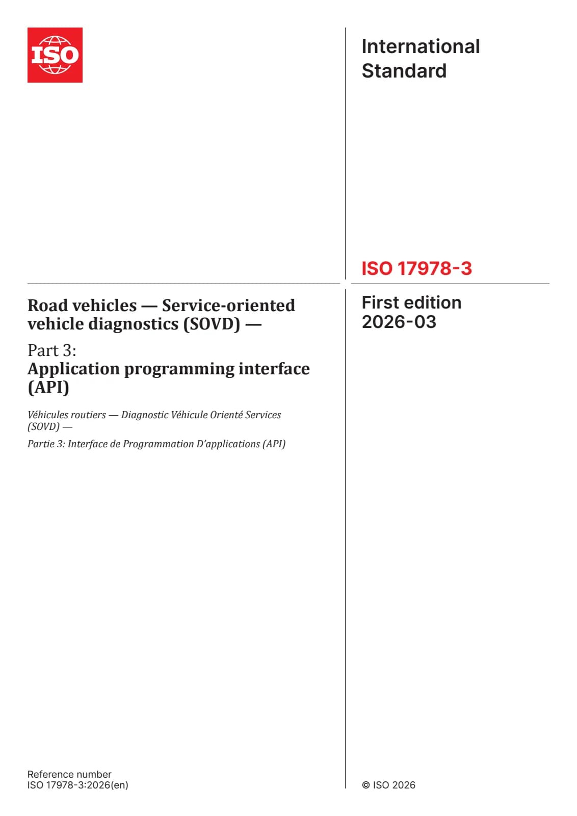 Первая страница стандарта ISO 17978-3:2026