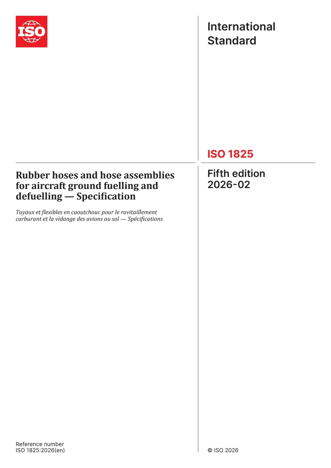 Первая страница стандарта ISO 1825:2026