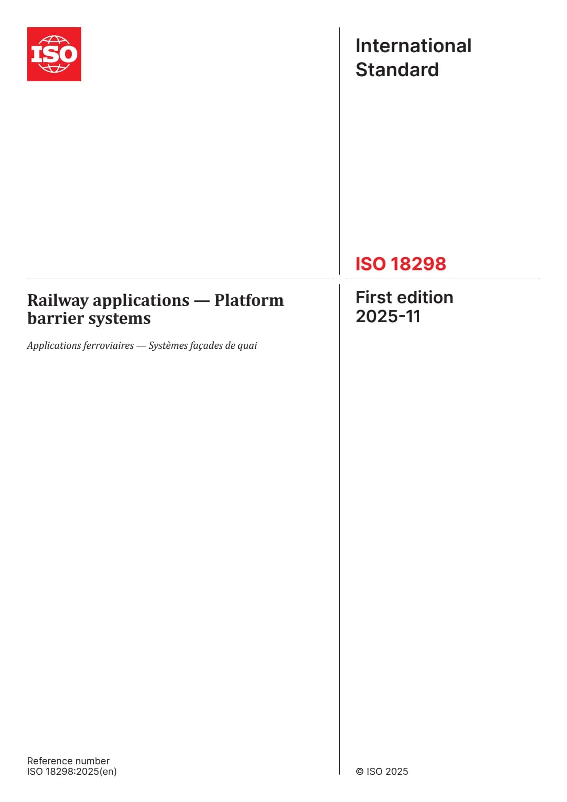 Первая страница стандарта ISO 18298:2025