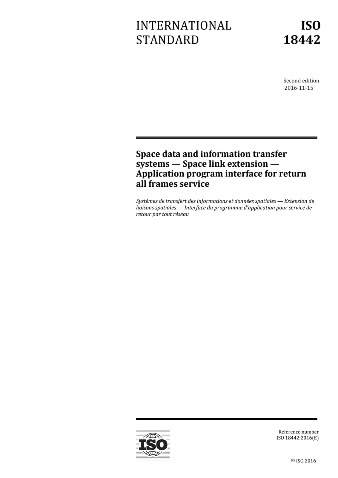 Первая страница стандарта ISO 18442:2016