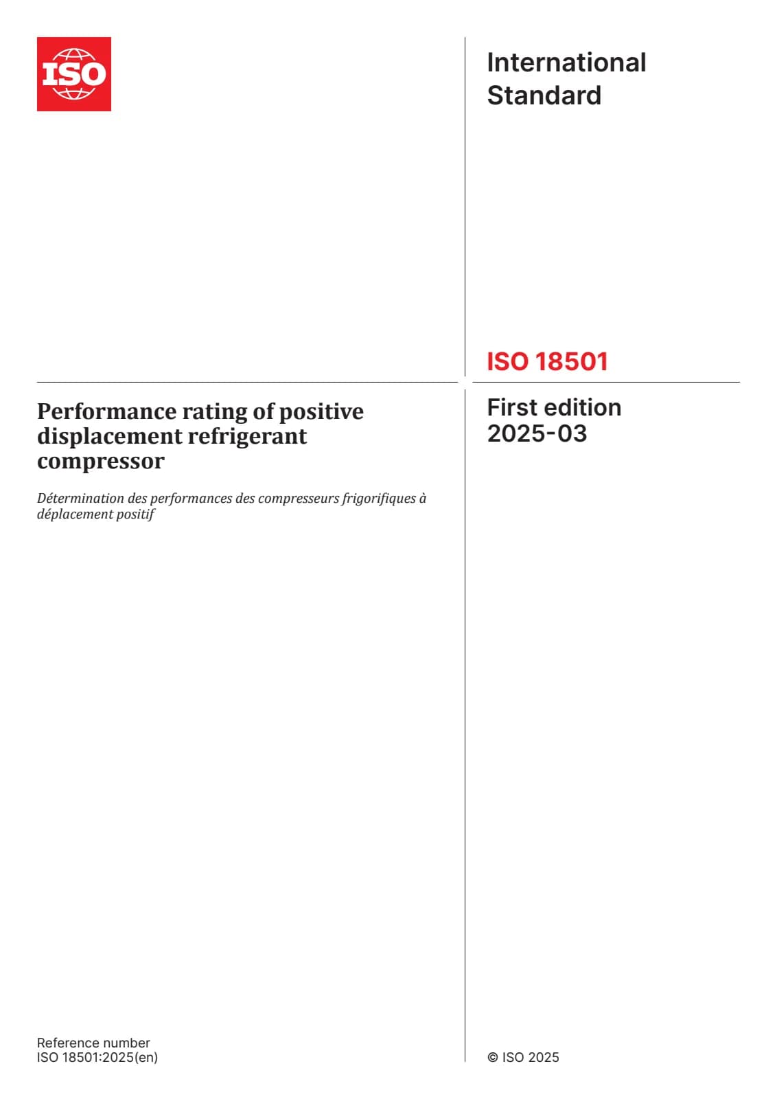 Первая страница стандарта ISO 18501:2025