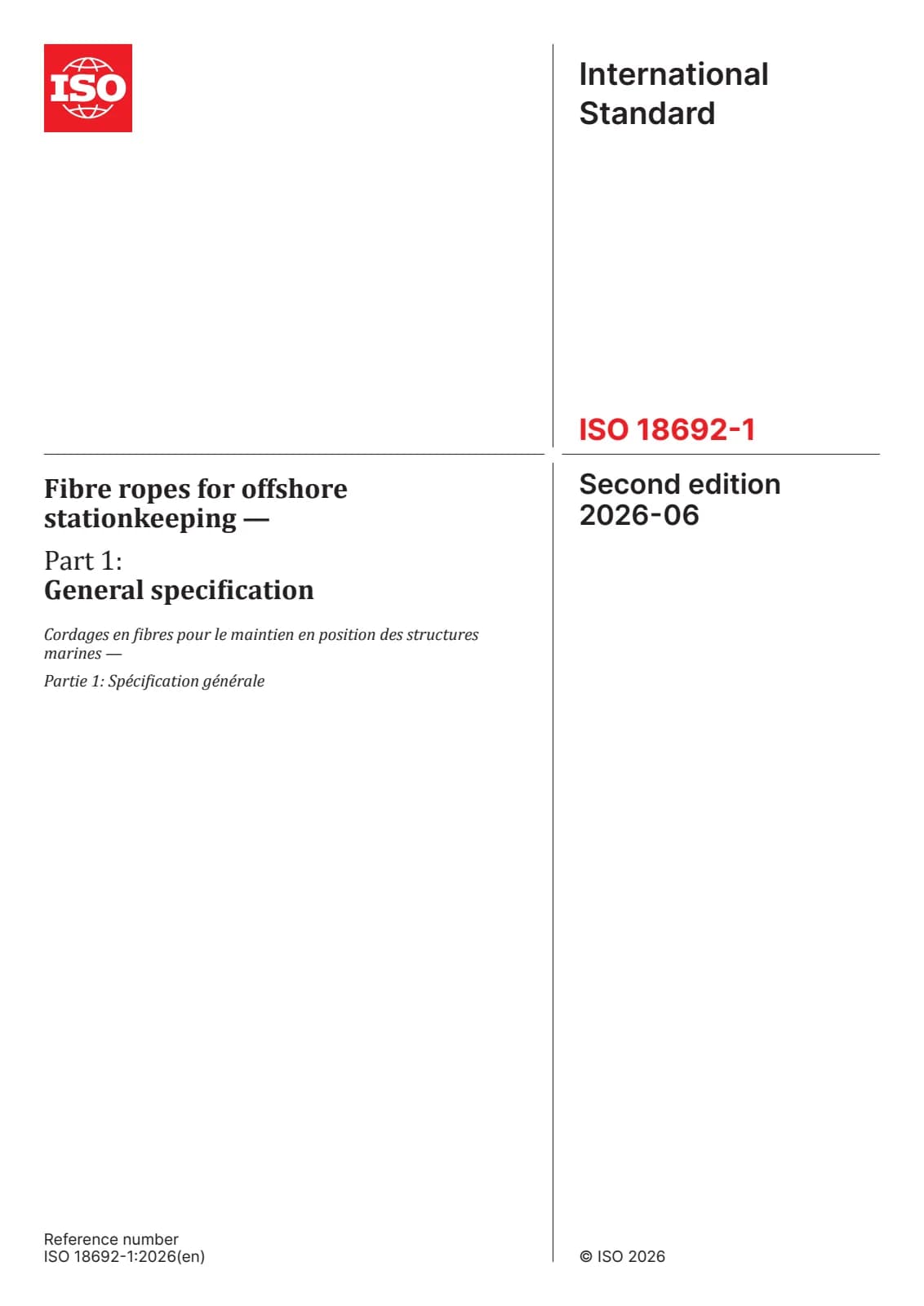 Первая страница стандарта ISO 18692-1:2026