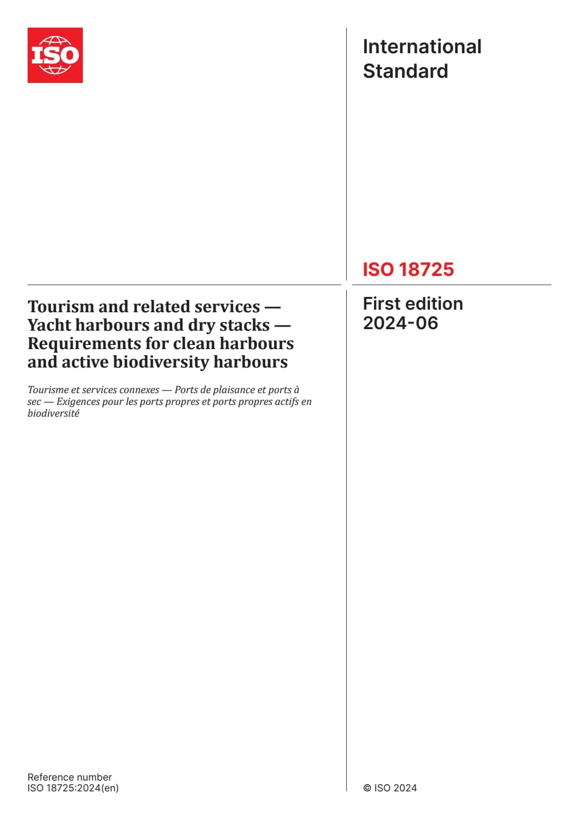 Первая страница стандарта ISO 18725:2024