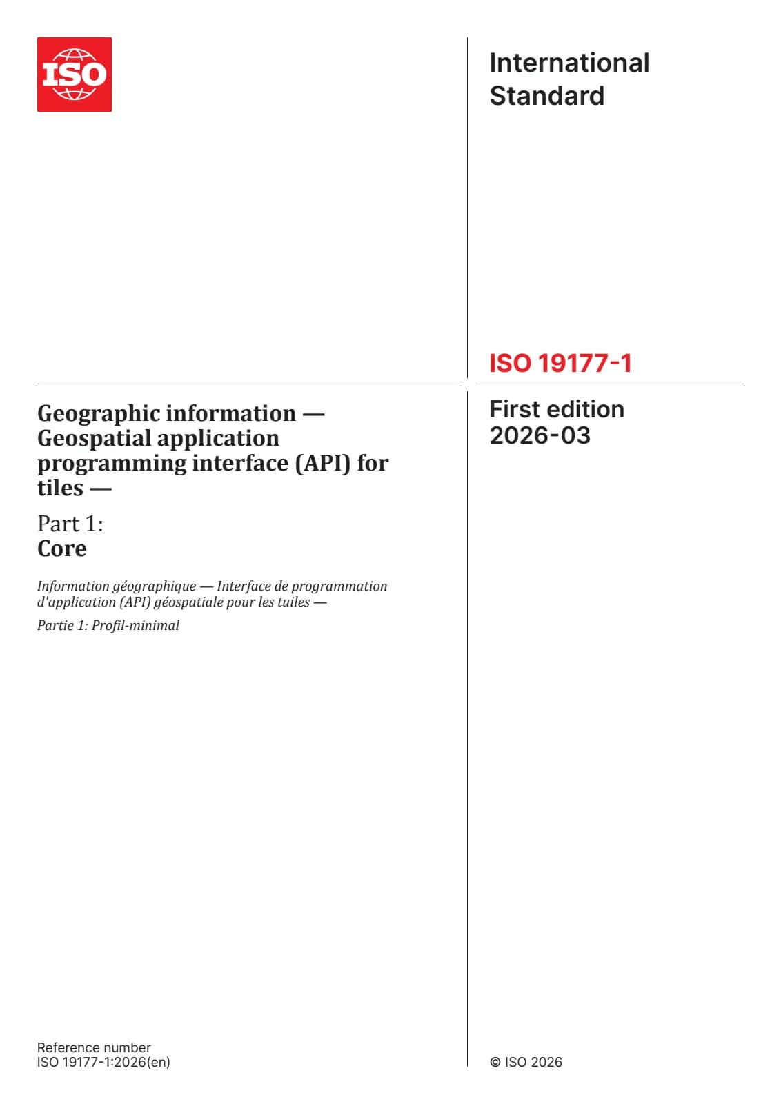 Первая страница стандарта ISO 19177-1:2026