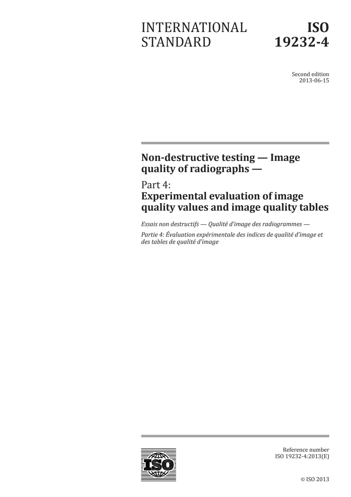 Первая страница стандарта ISO 19232-4:2013