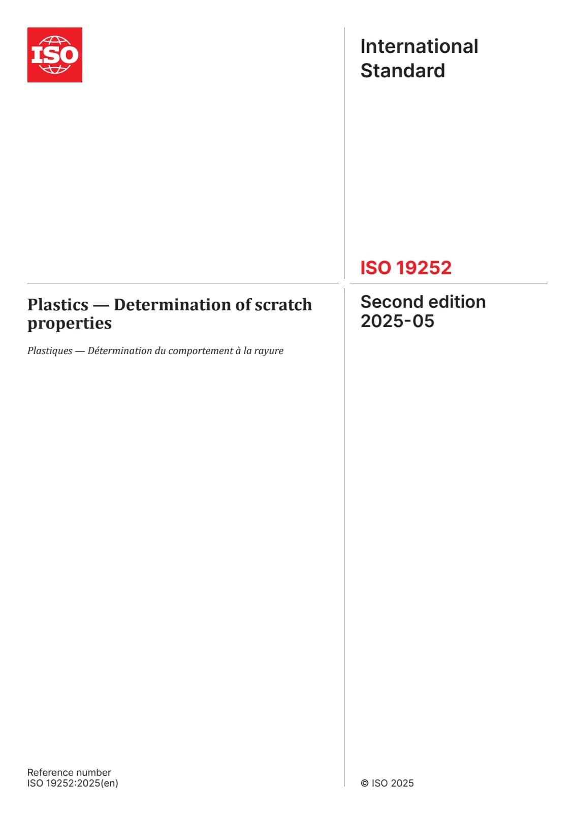 Первая страница стандарта ISO 19252:2025