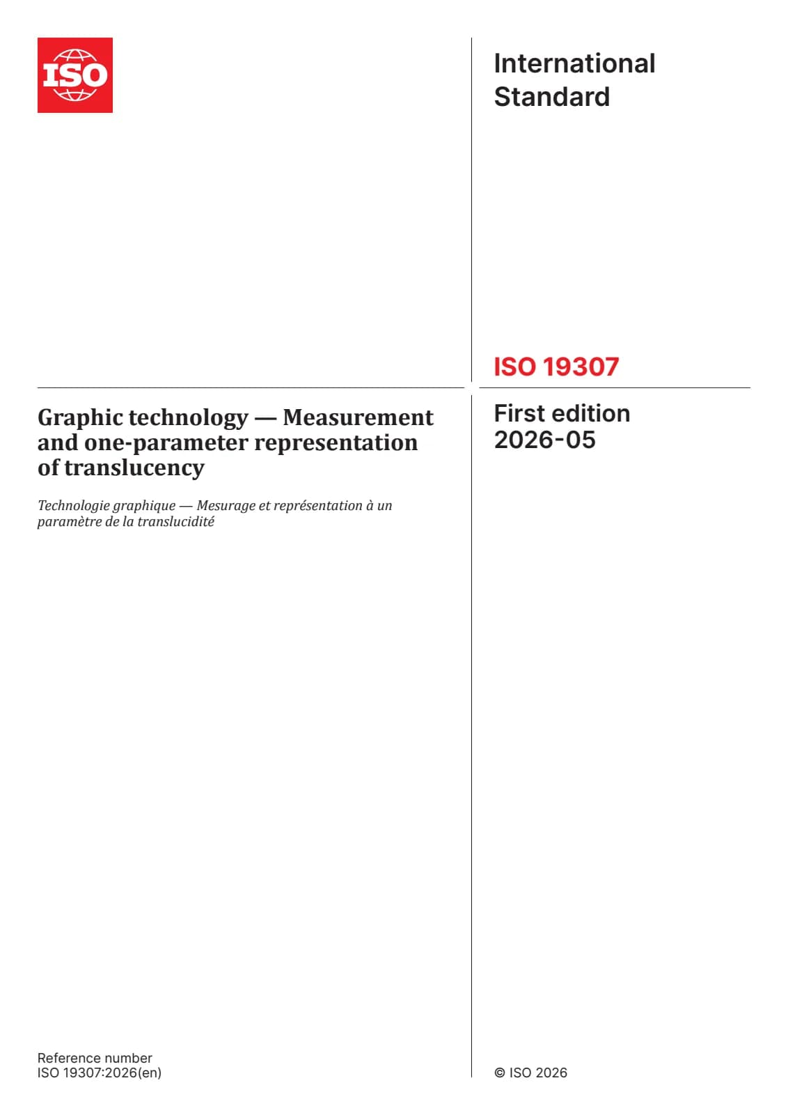 Первая страница стандарта ISO 19307:2026