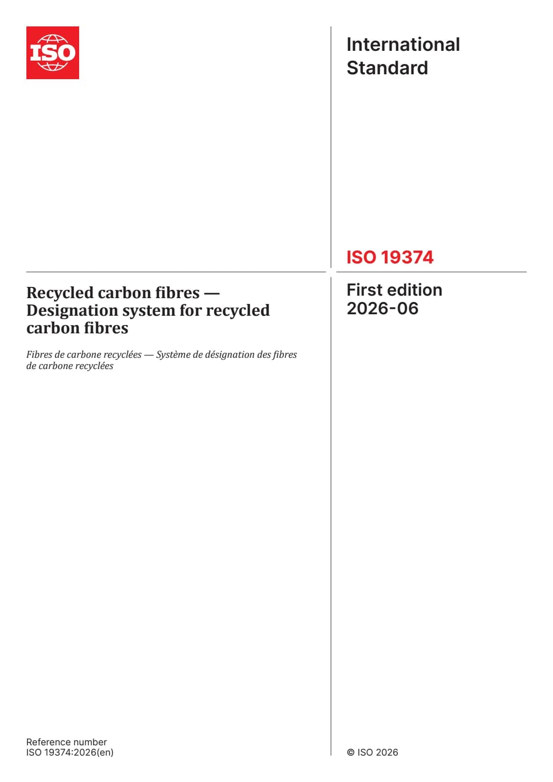 Первая страница стандарта ISO 19374:2026