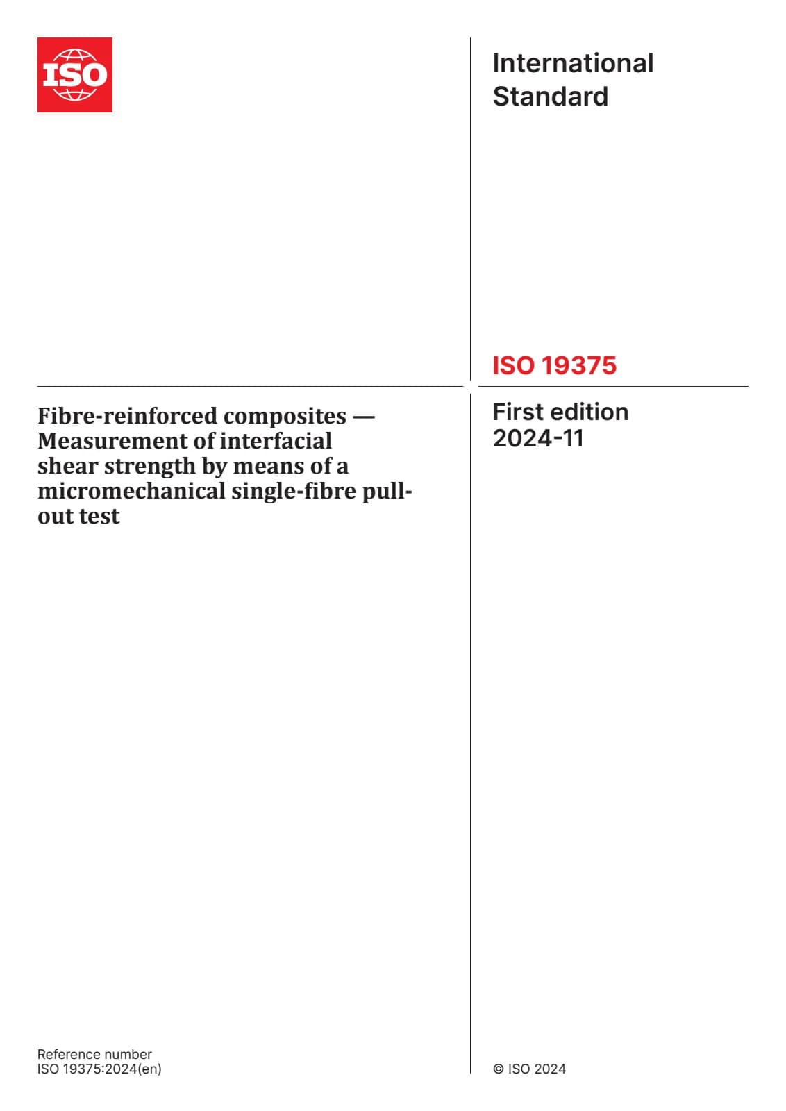 Первая страница стандарта ISO 19375:2024