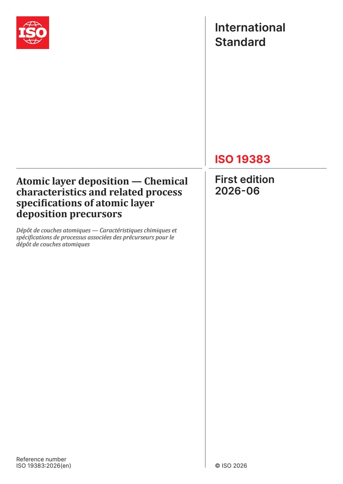 Первая страница стандарта ISO 19383:2026