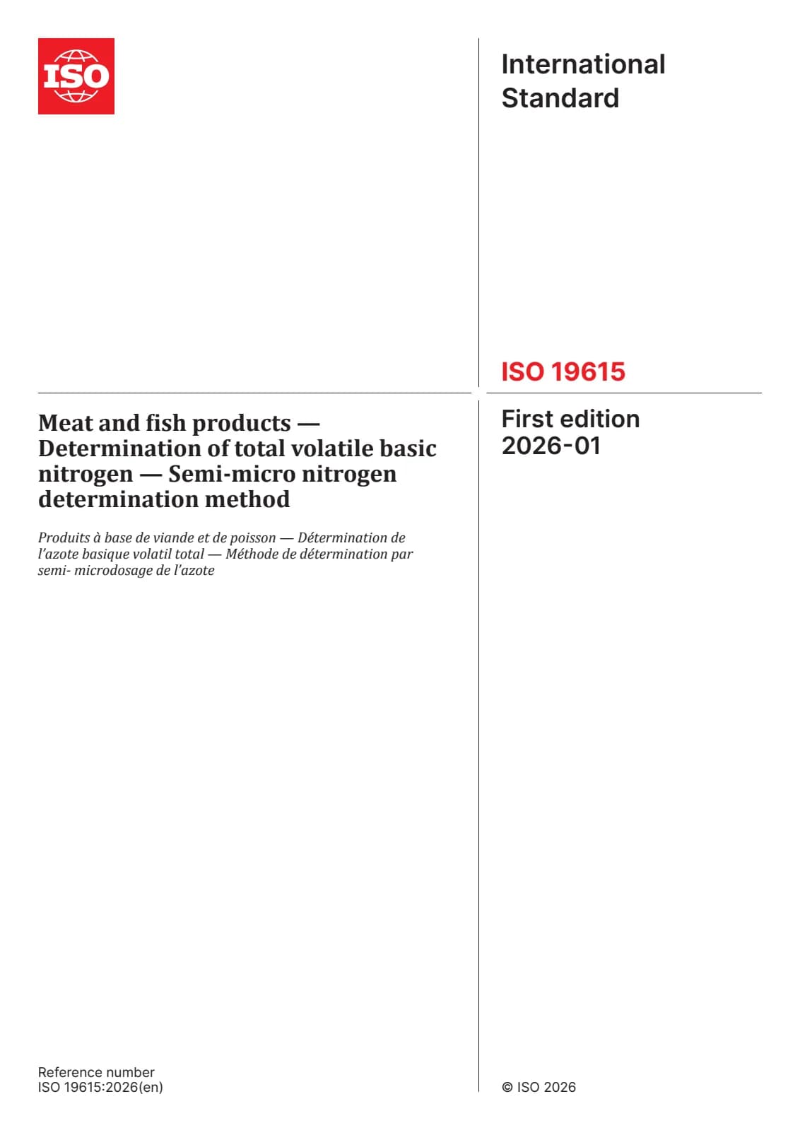 Первая страница стандарта ISO 19615:2026