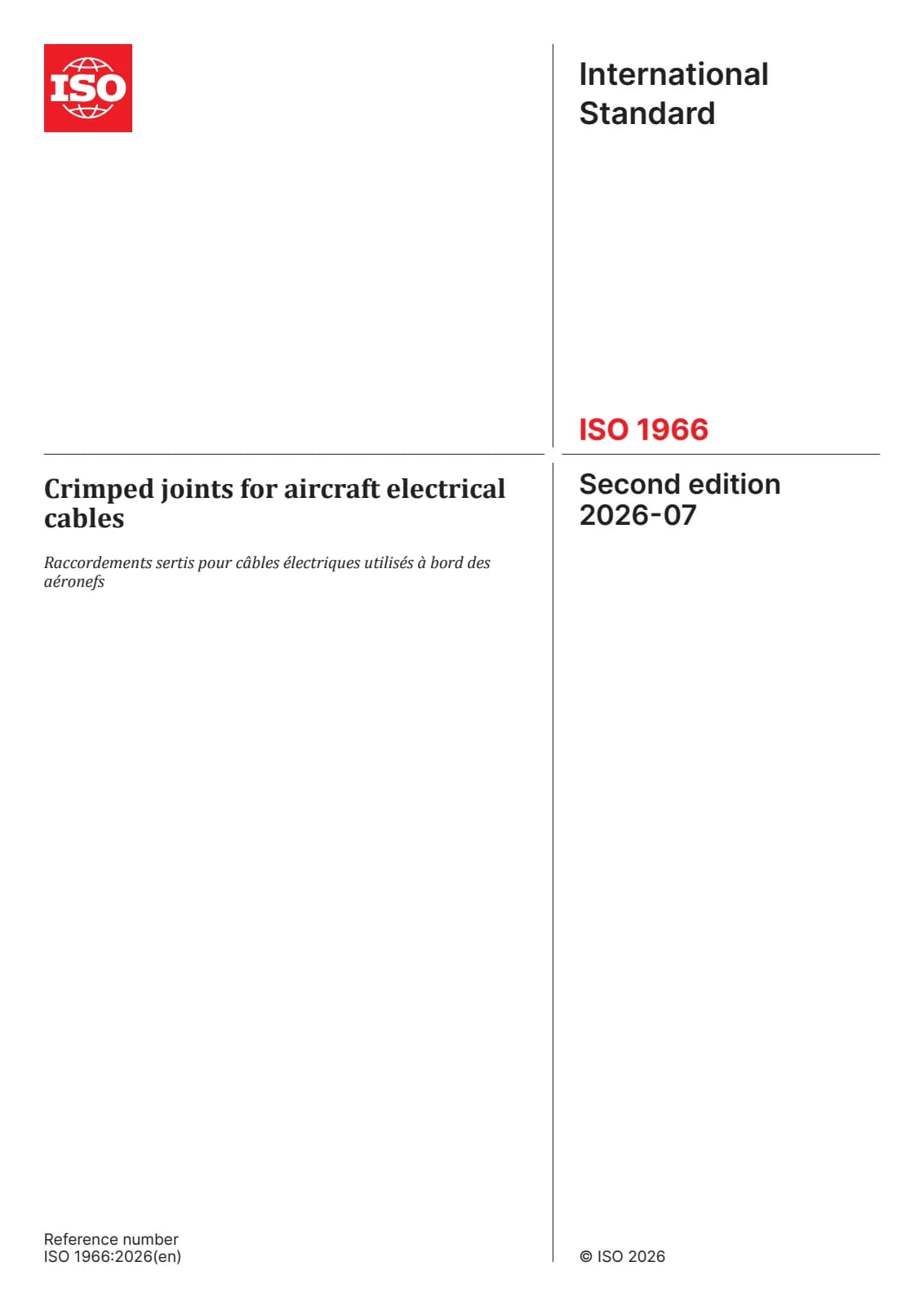 Первая страница стандарта ISO 1966:2026