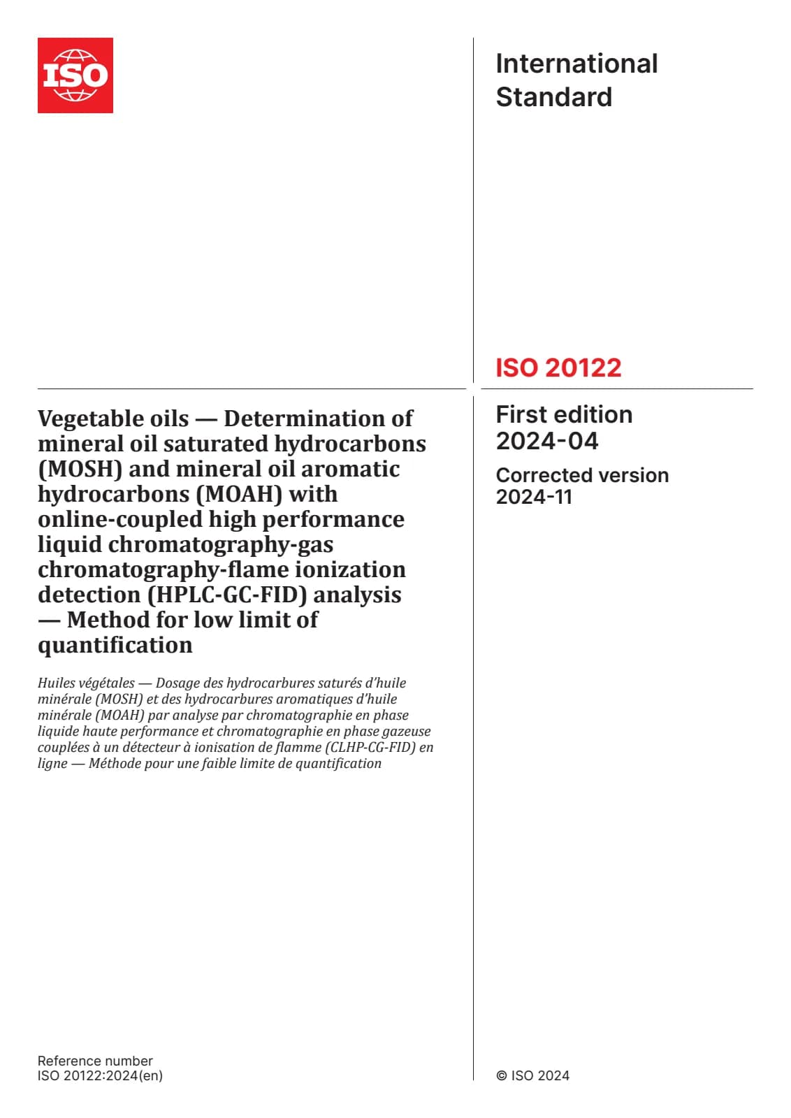 Первая страница стандарта ISO 20122:2024