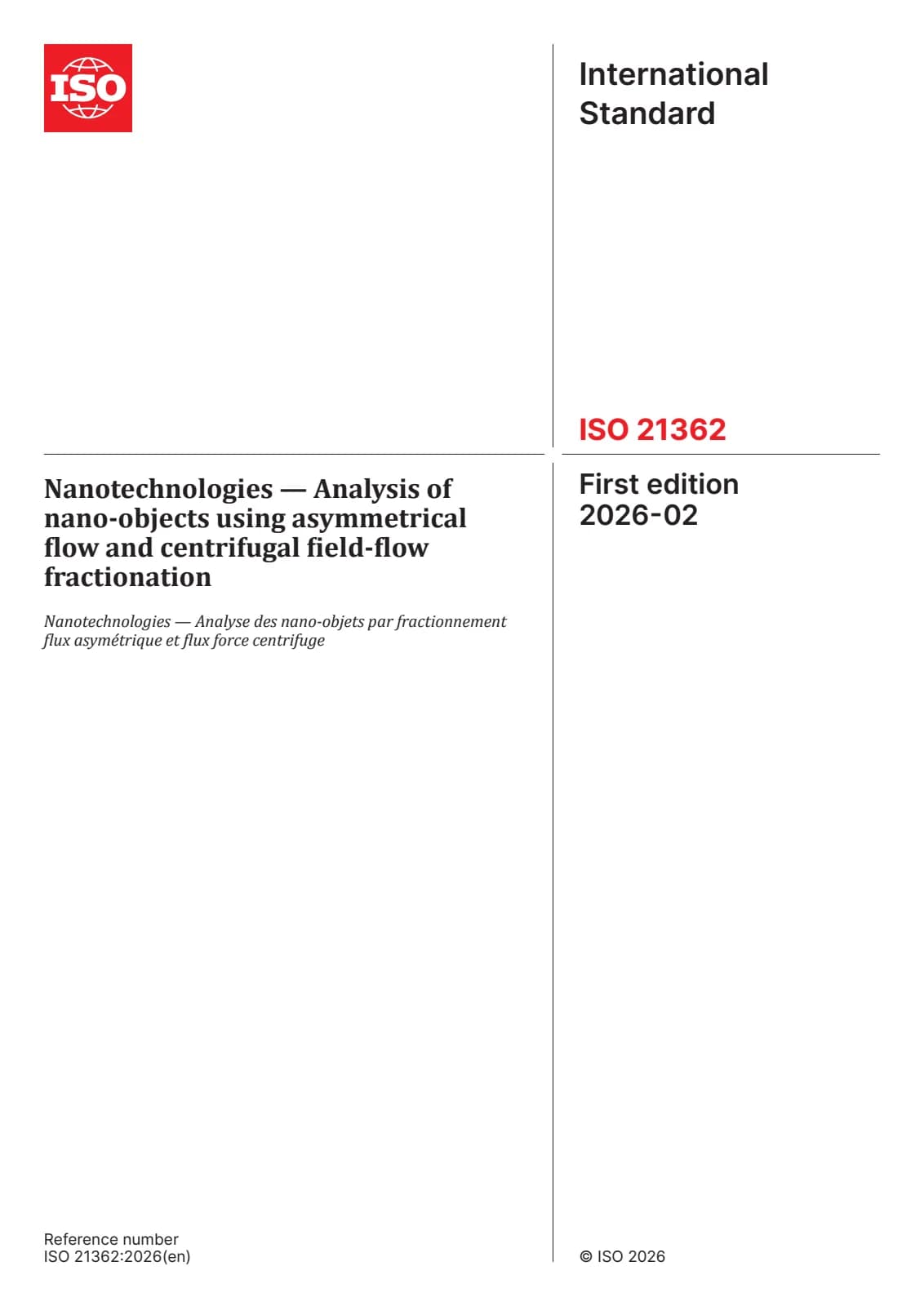 Первая страница стандарта ISO 21362:2026