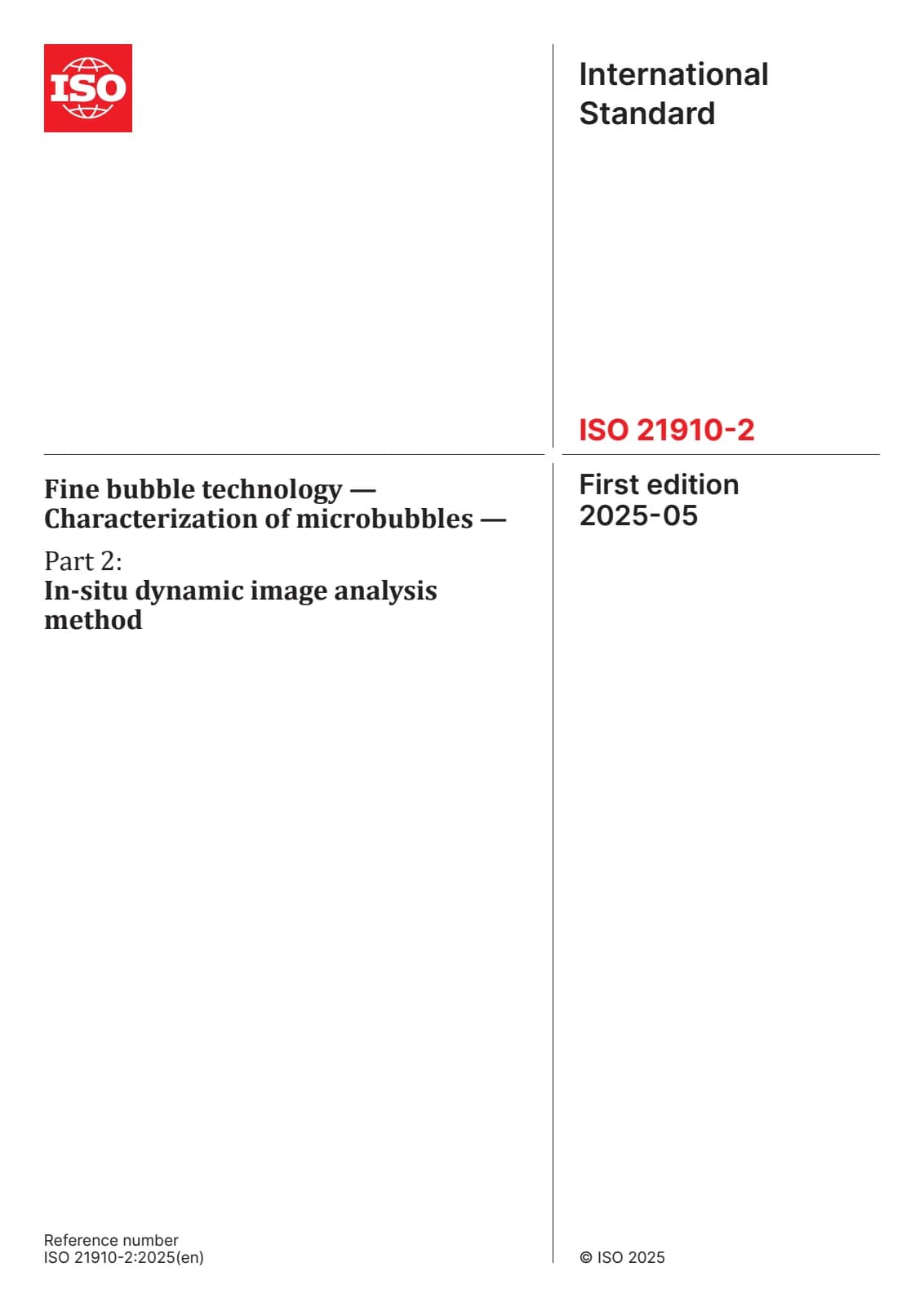 Первая страница стандарта ISO 21910-2:2025