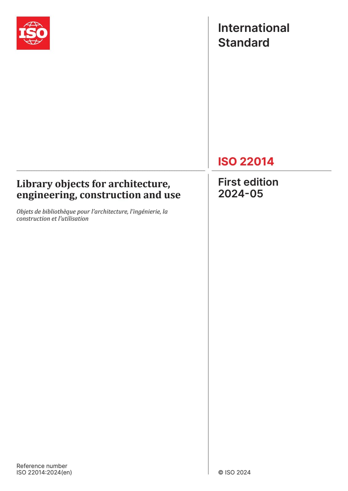 Первая страница стандарта ISO 22014:2024