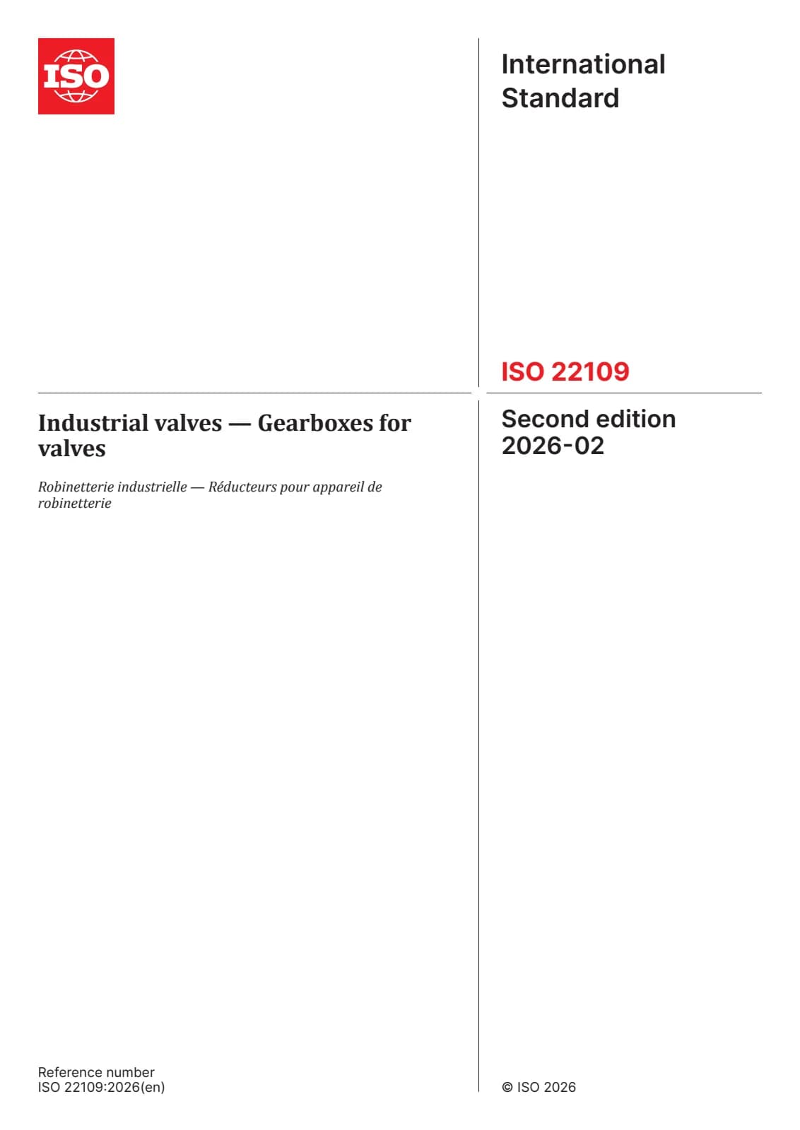 Первая страница стандарта ISO 22109:2026