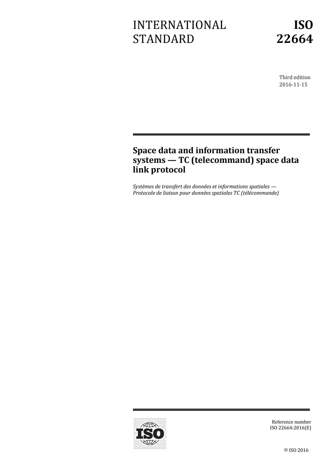 Первая страница стандарта ISO 22664:2016