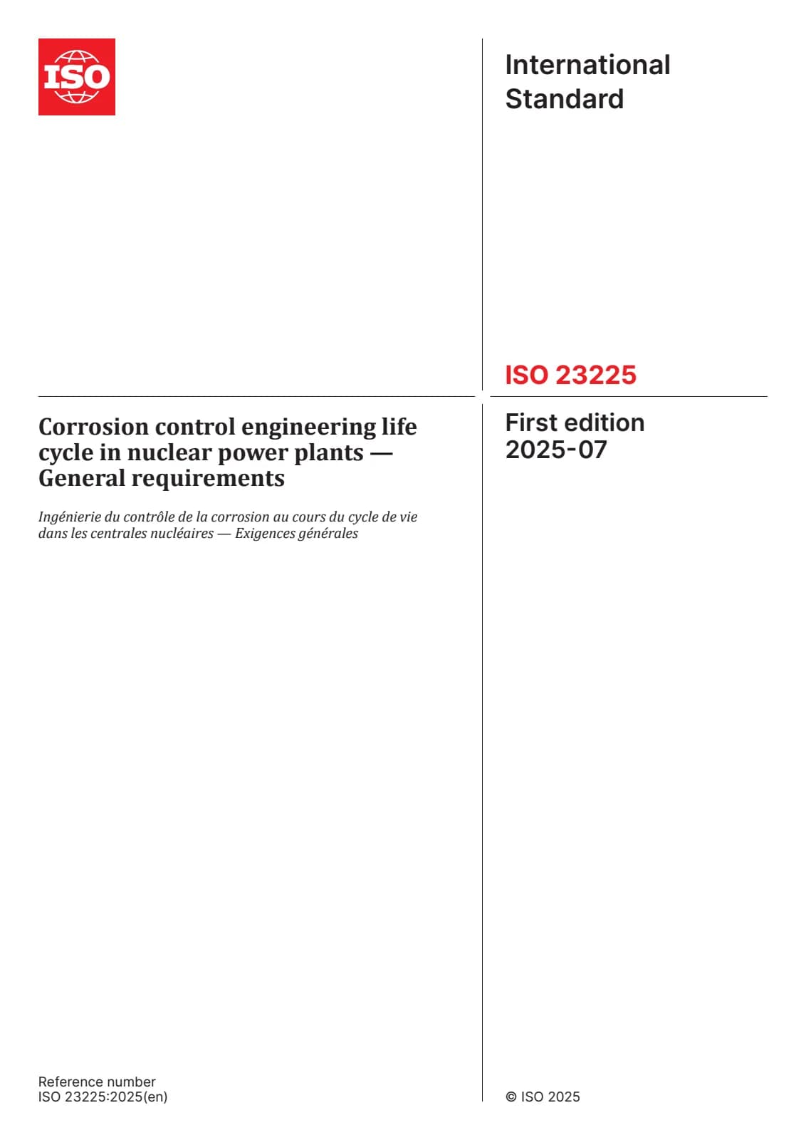 Первая страница стандарта ISO 23225:2025