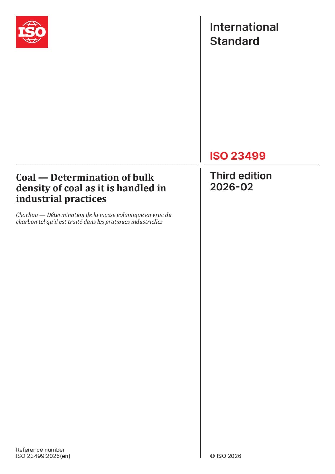 Первая страница стандарта ISO 23499:2026