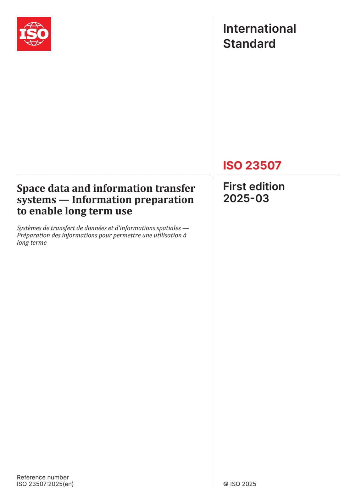 Первая страница стандарта ISO 23507:2025