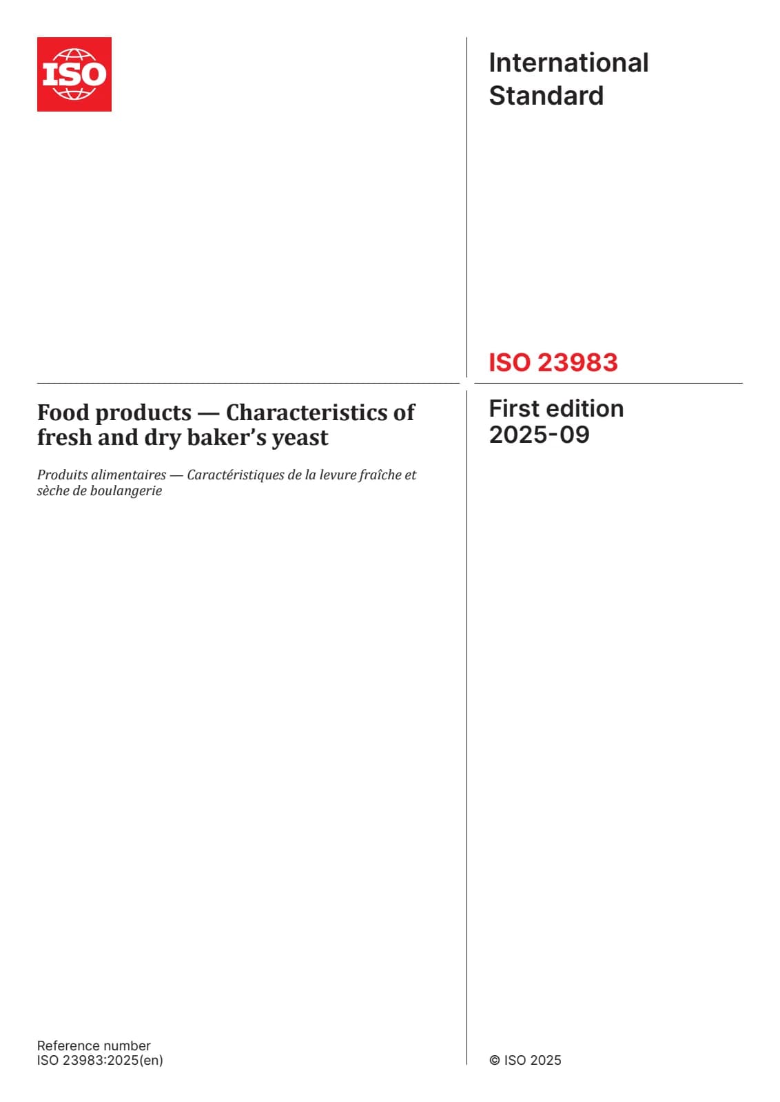 Первая страница стандарта ISO 23983:2025