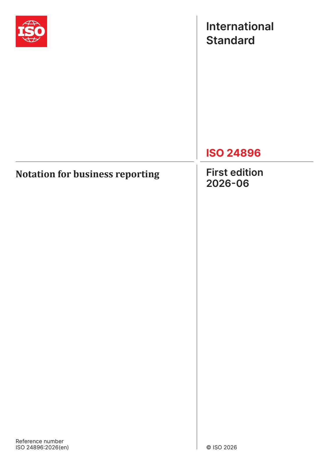 Первая страница стандарта ISO 24896:2026