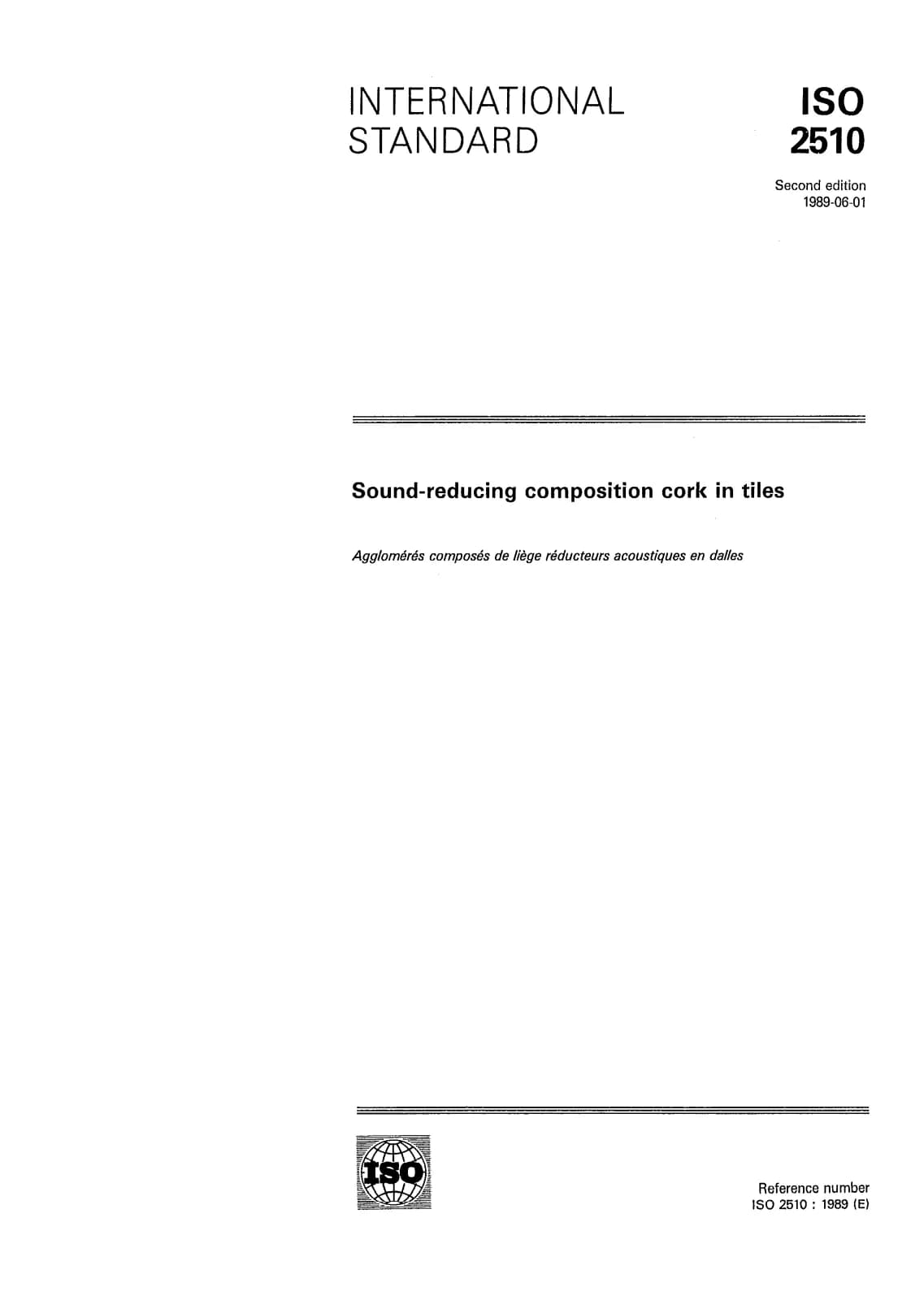 Первая страница стандарта ISO 2510:1989