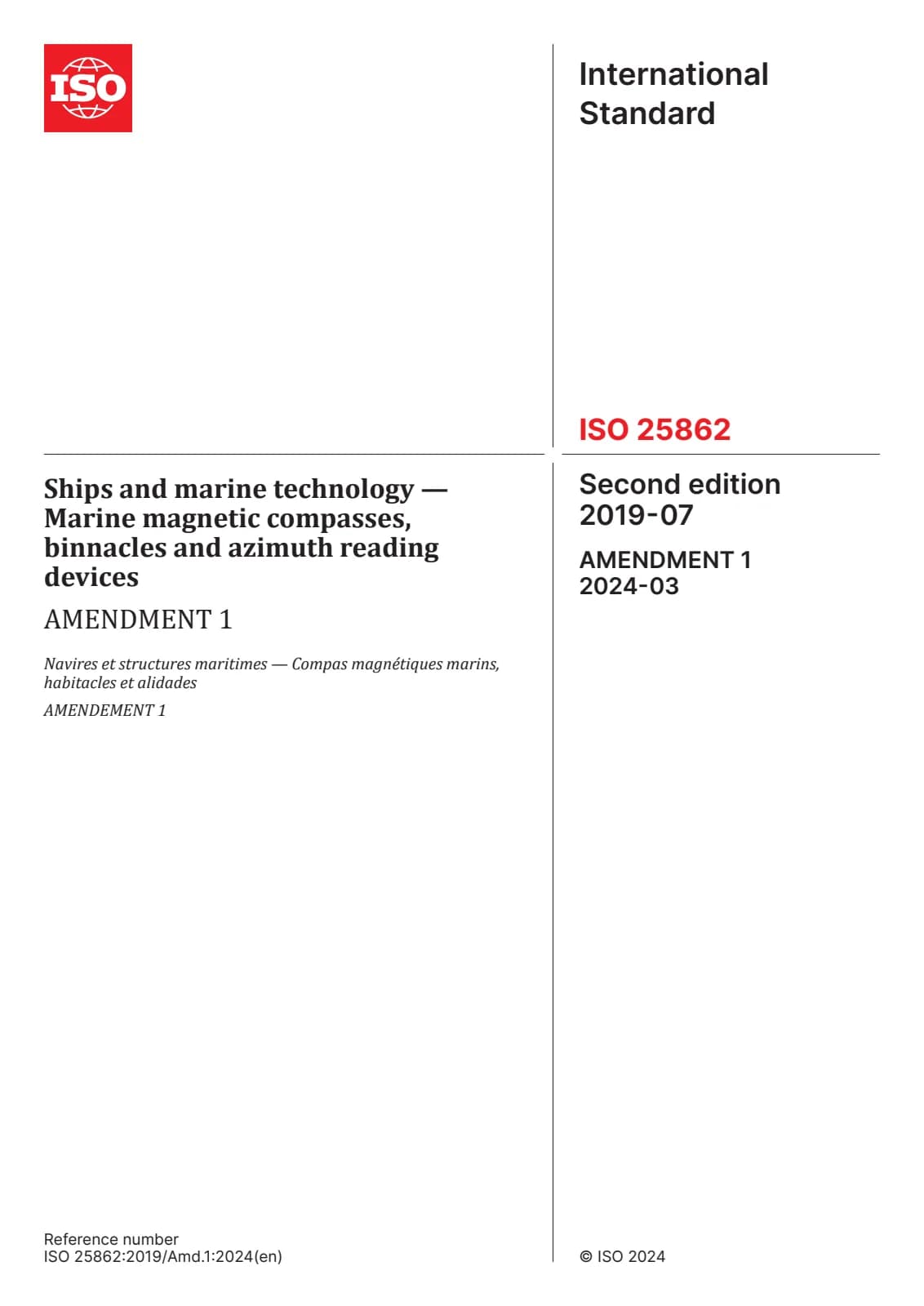 Первая страница стандарта ISO 25862:2019