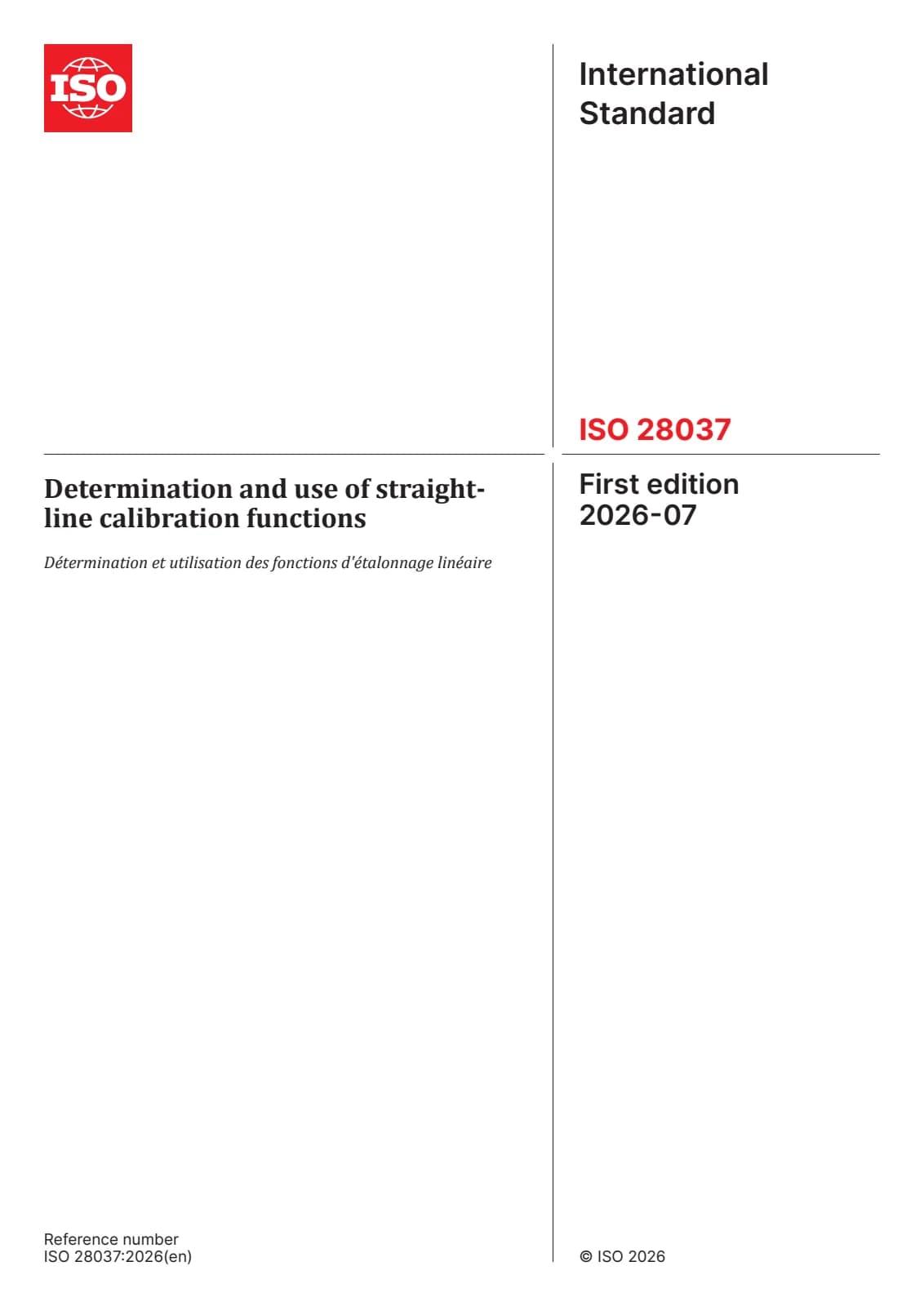 Первая страница стандарта ISO 28037:2026