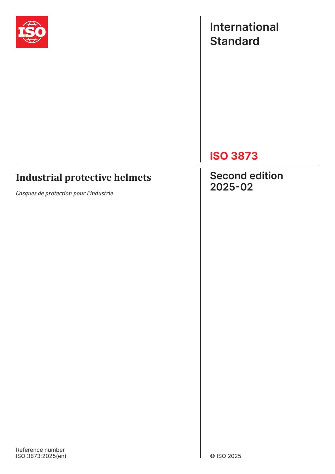 Первая страница стандарта ISO 3873:2025