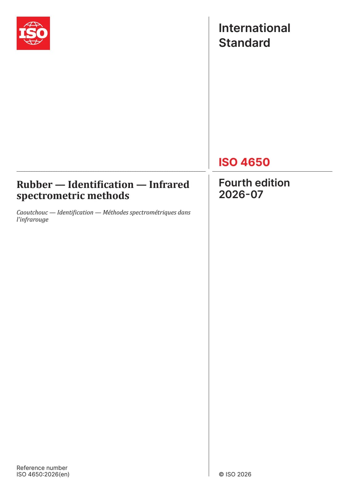 Первая страница стандарта ISO 4650:2026