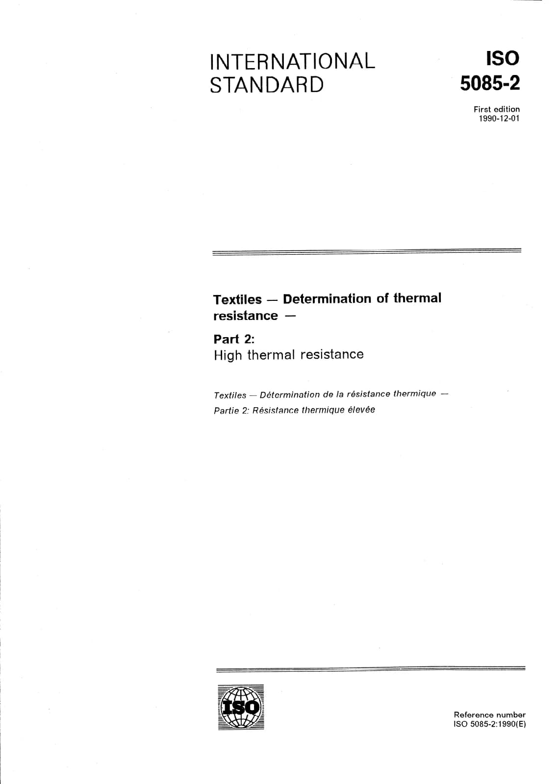 Первая страница стандарта ISO 5085-2:1990