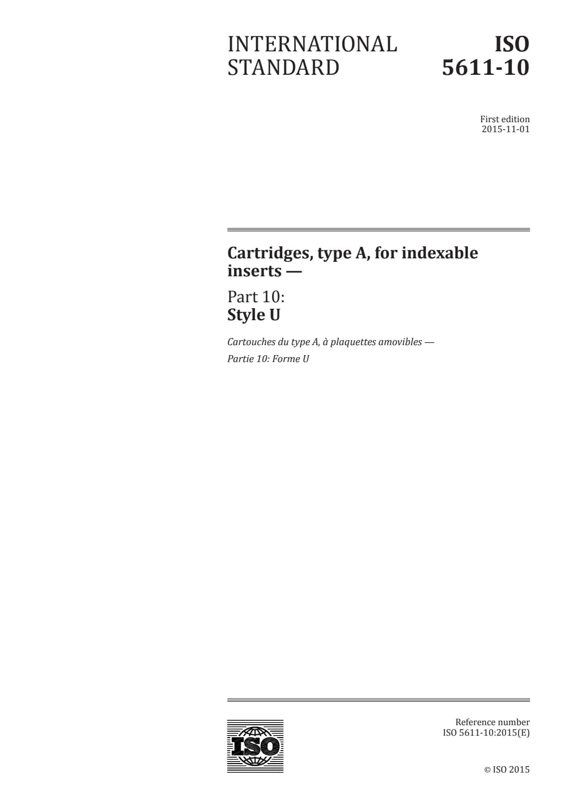 Первая страница стандарта ISO 5611-10:2015