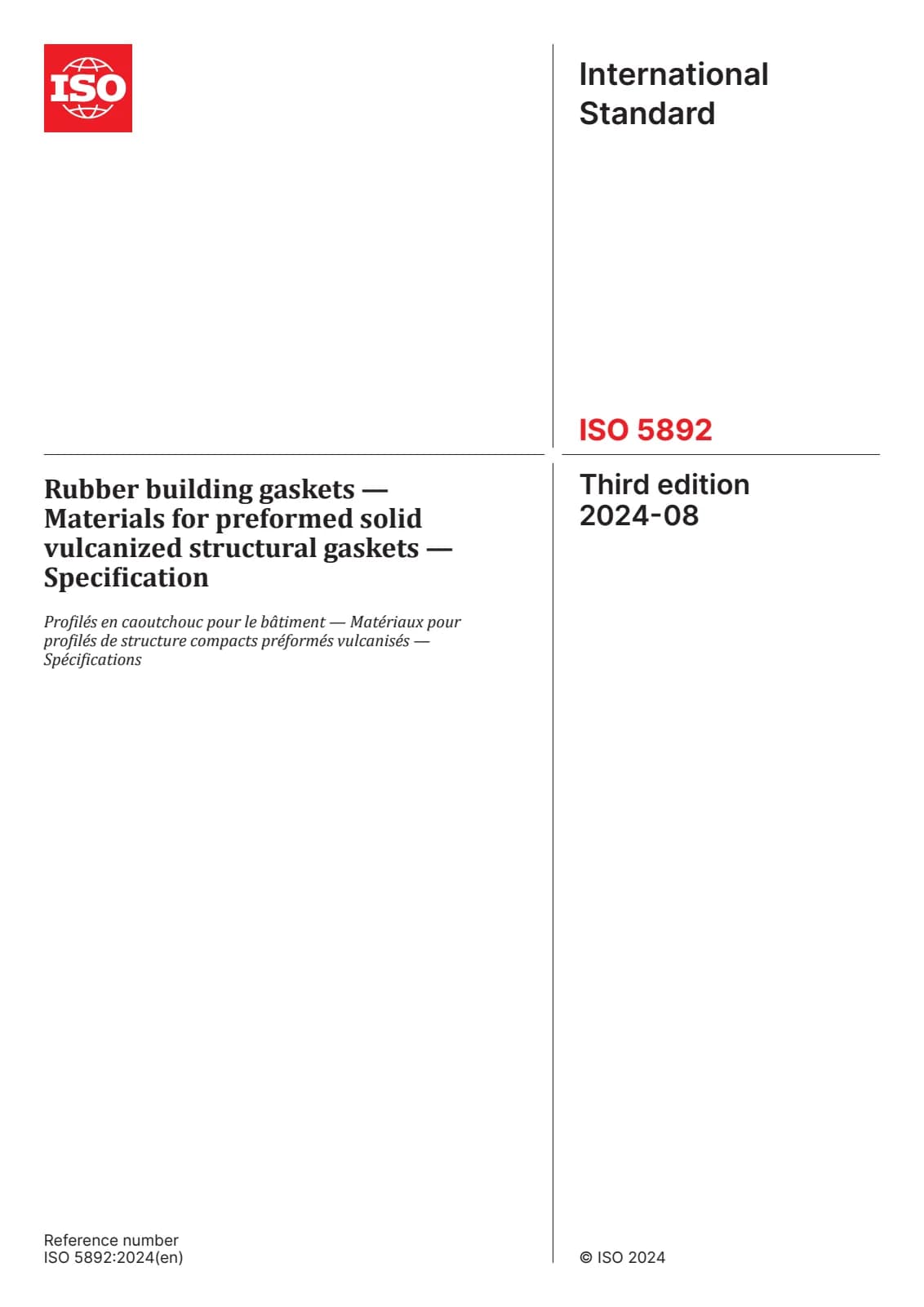 Первая страница стандарта ISO 5892:2024