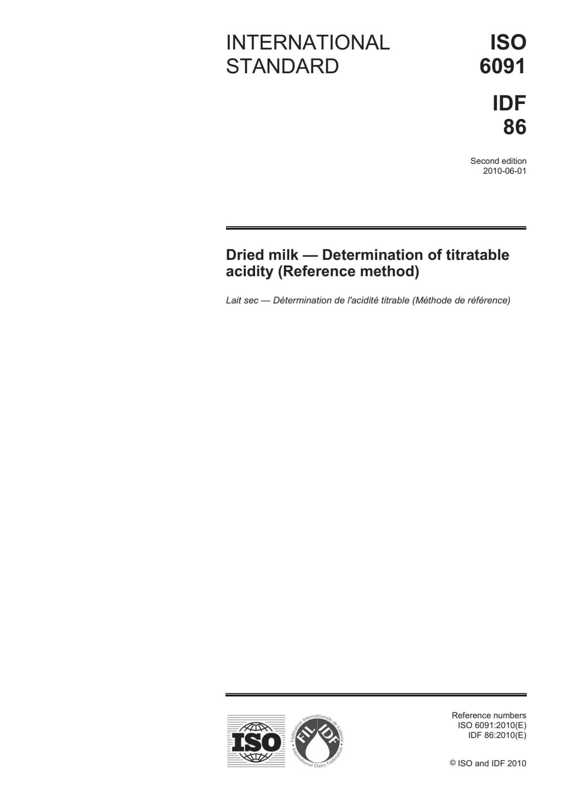 Первая страница стандарта ISO 6091:2010