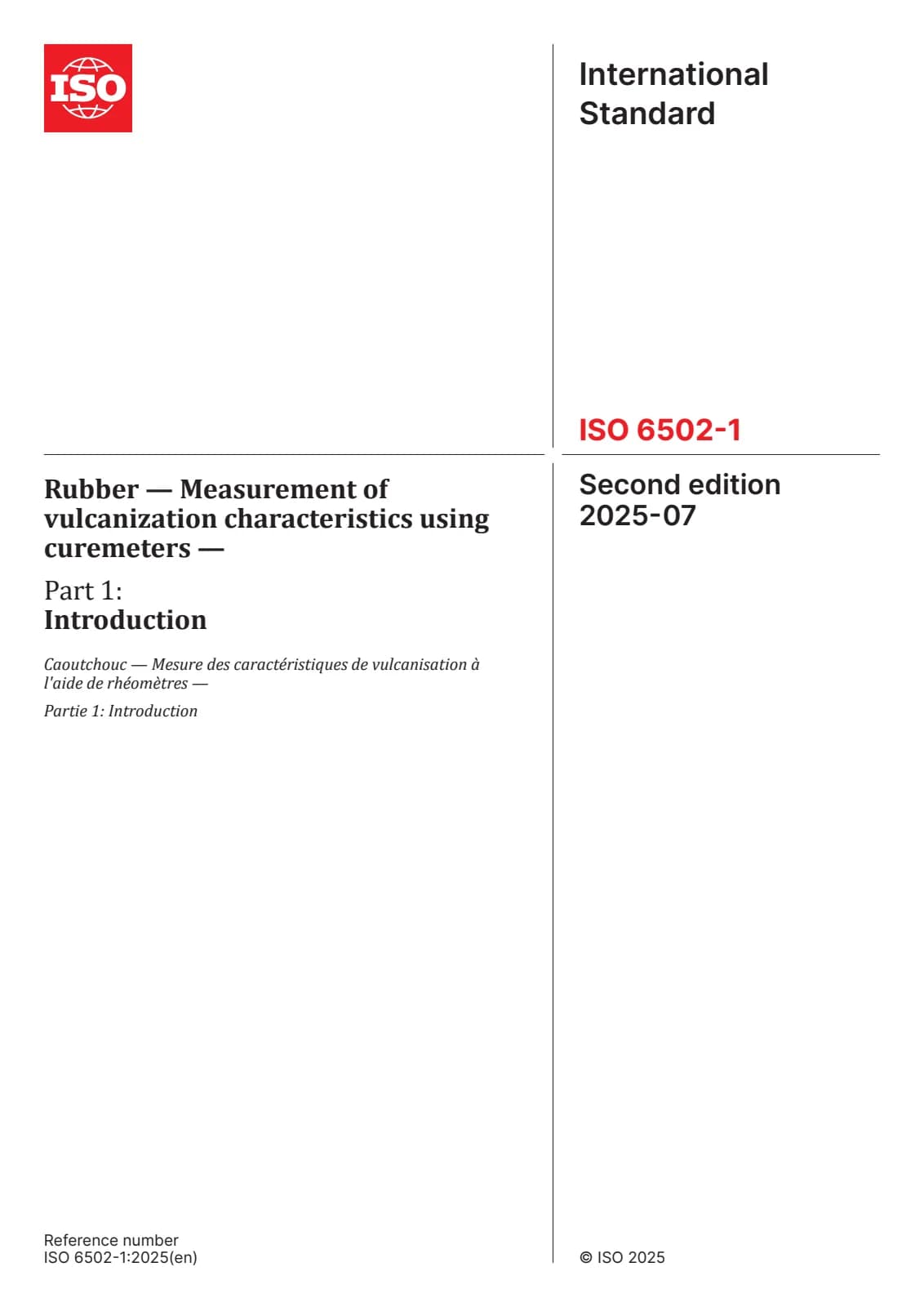 Первая страница стандарта ISO 6502-1:2025