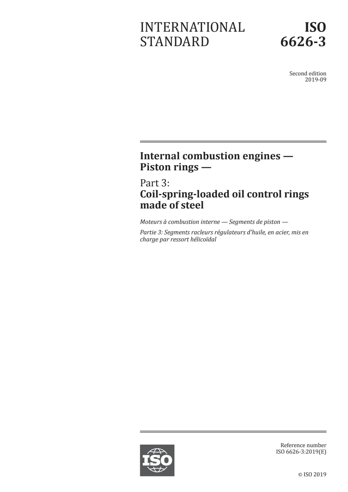 Первая страница стандарта ISO 6626-3:2019