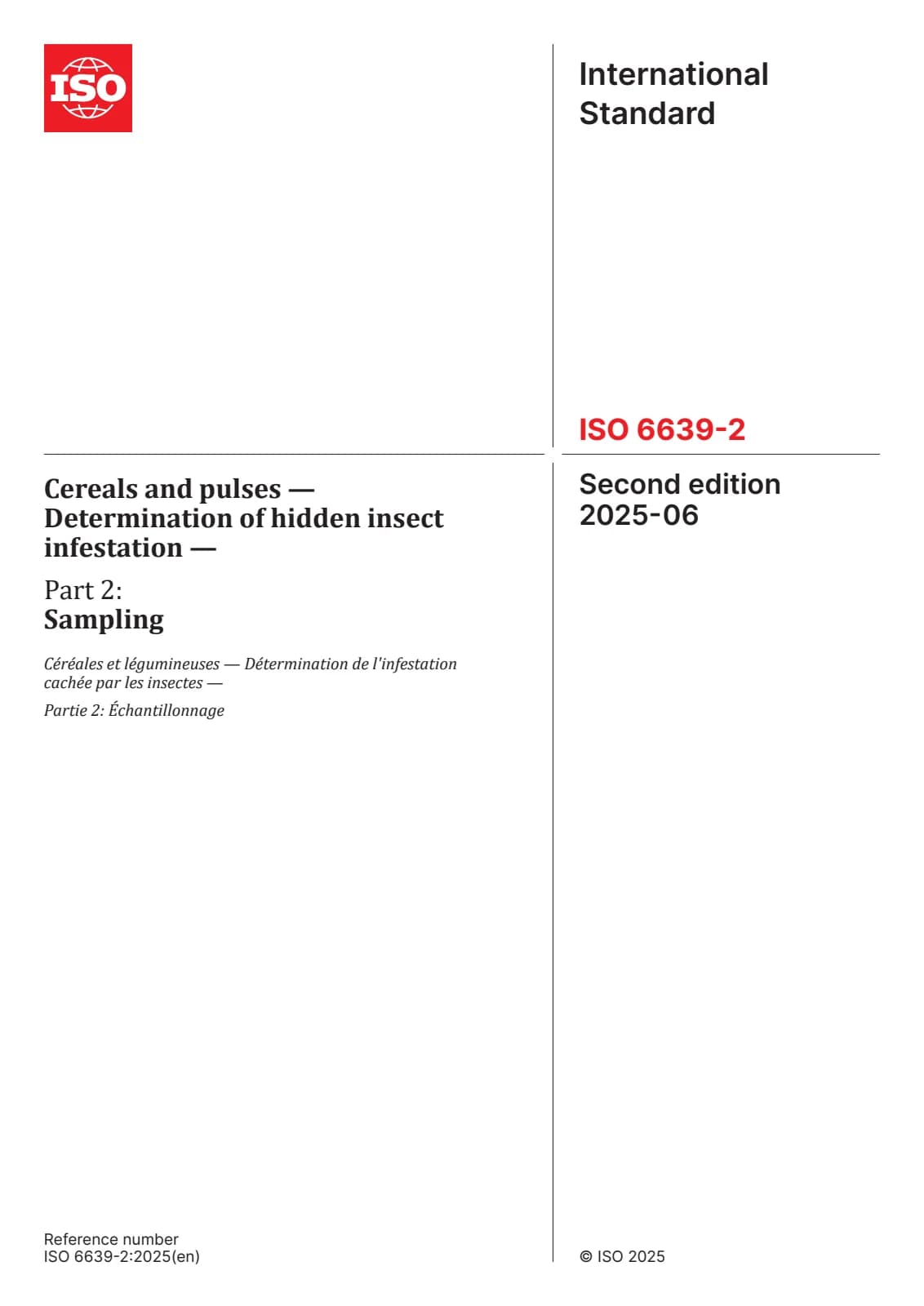 Первая страница стандарта ISO 6639-2:2025