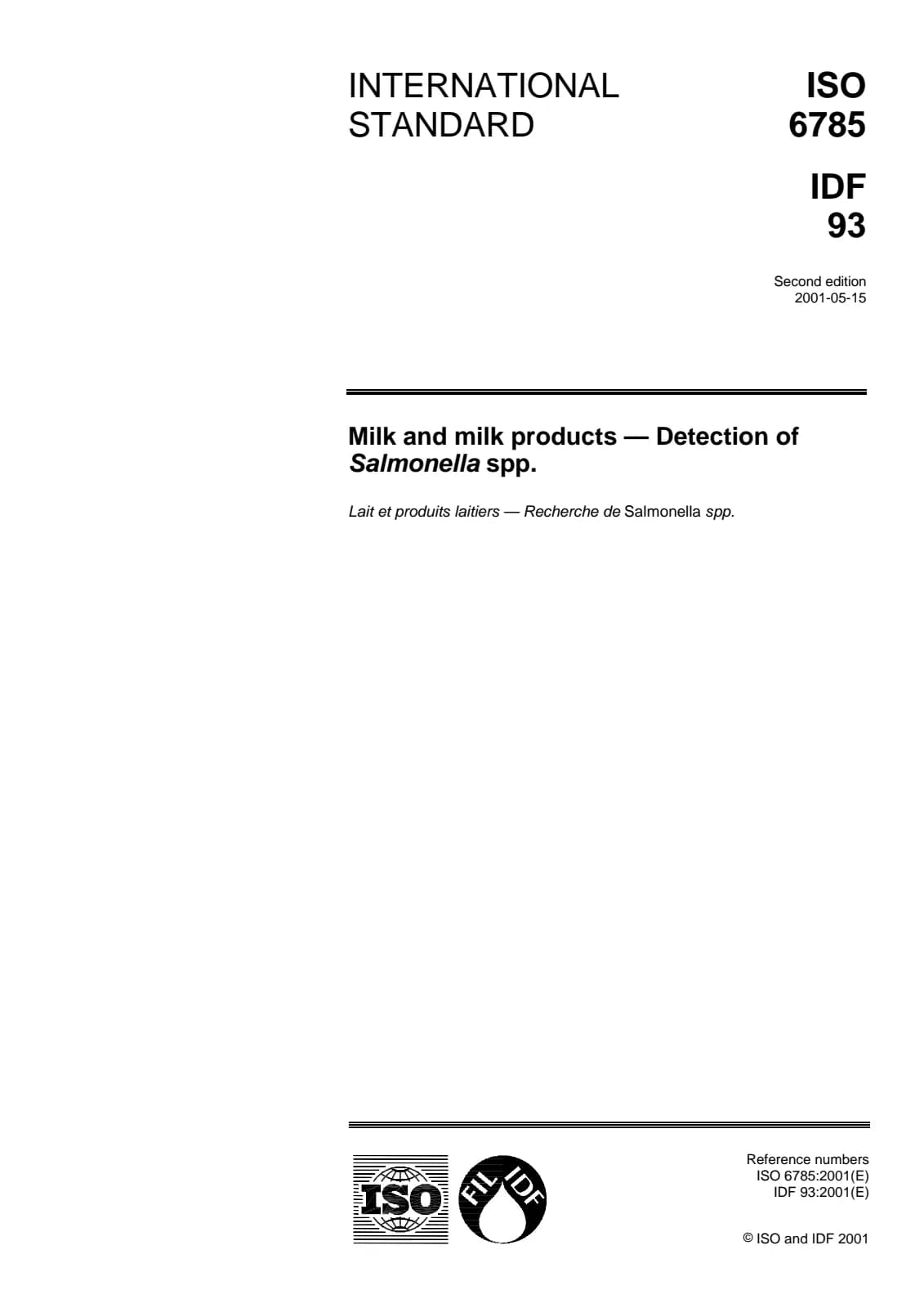 Первая страница стандарта ISO 6785:2001