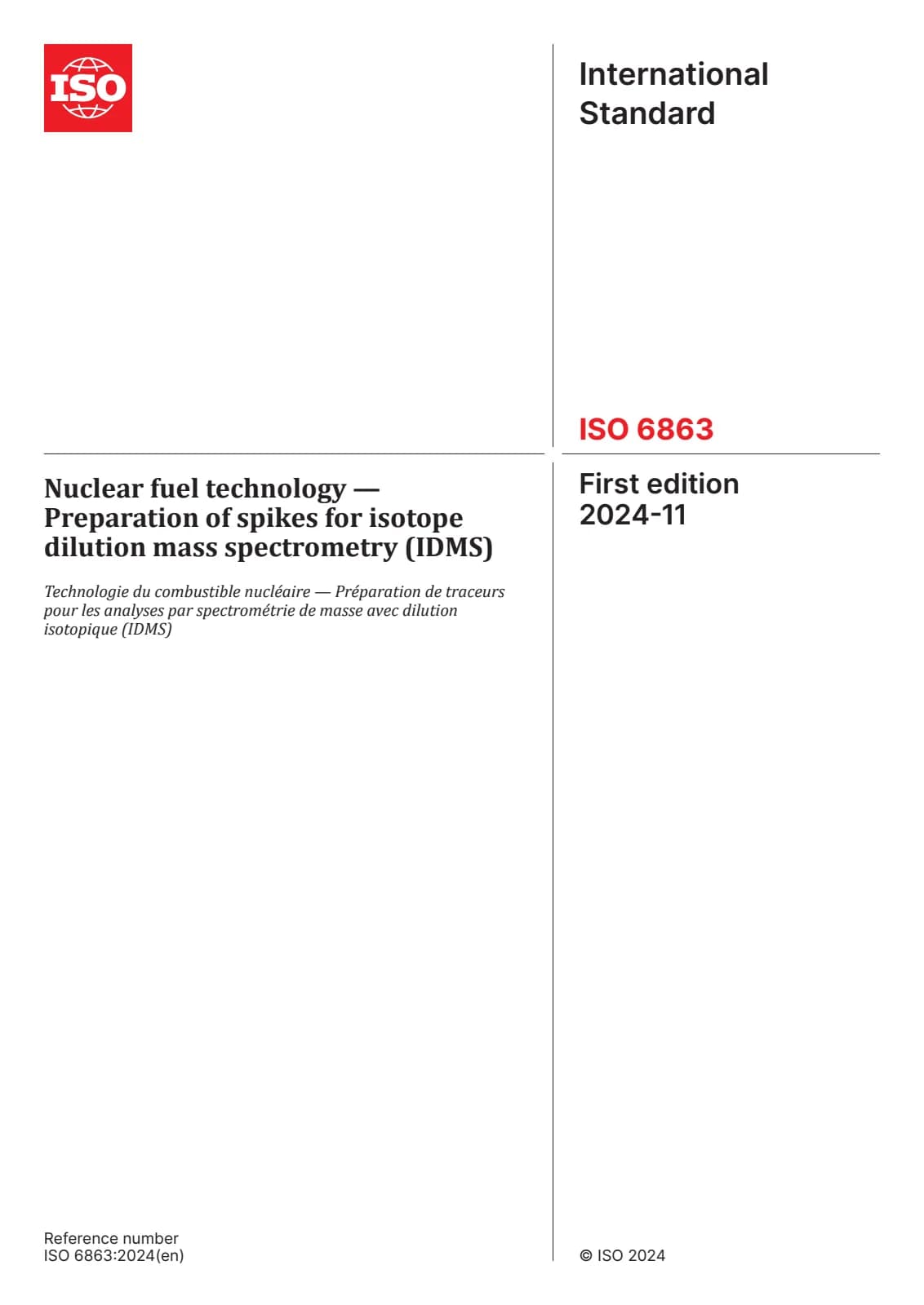 Первая страница стандарта ISO 6863:2024