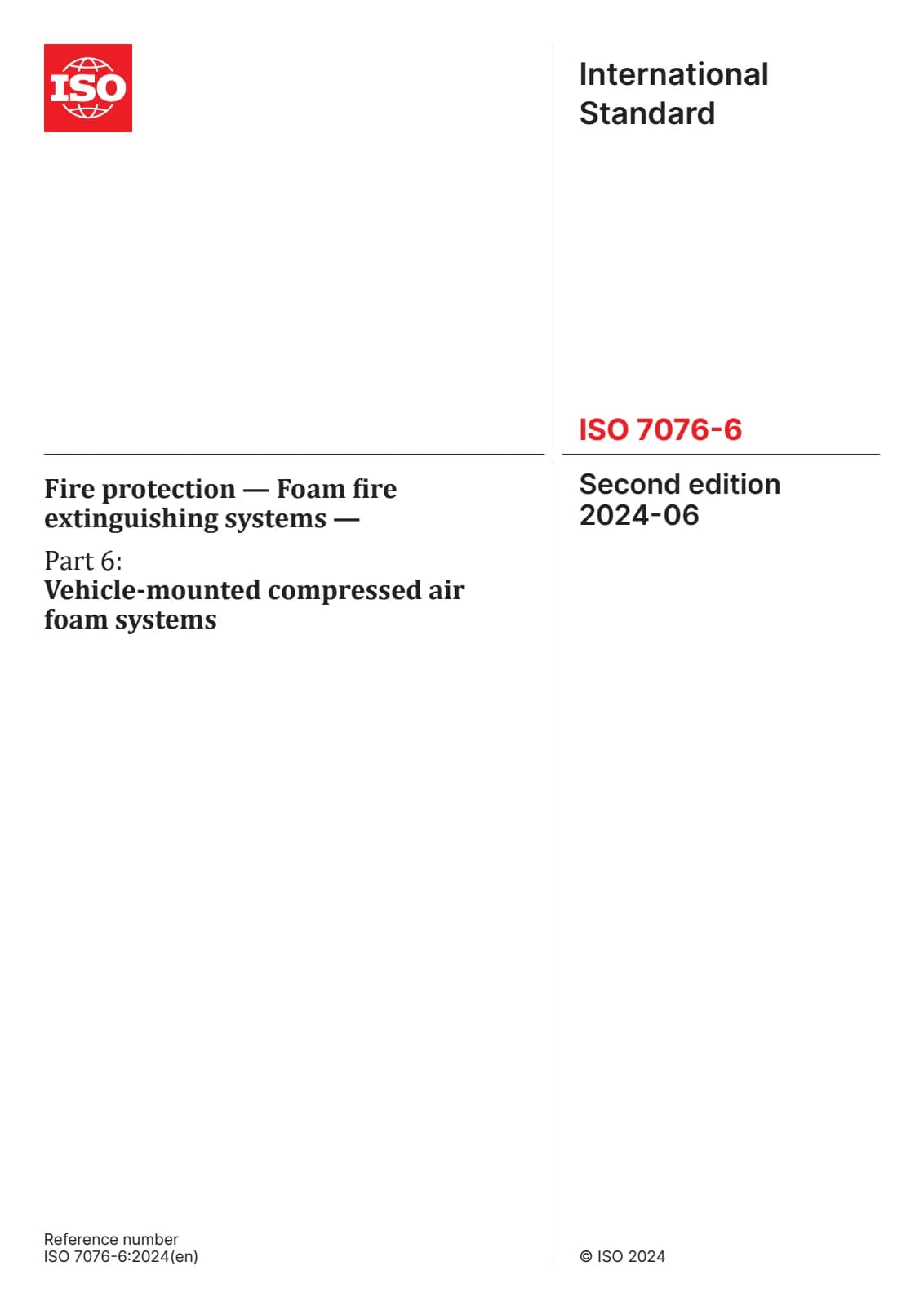 Первая страница стандарта ISO 7076-6:2024
